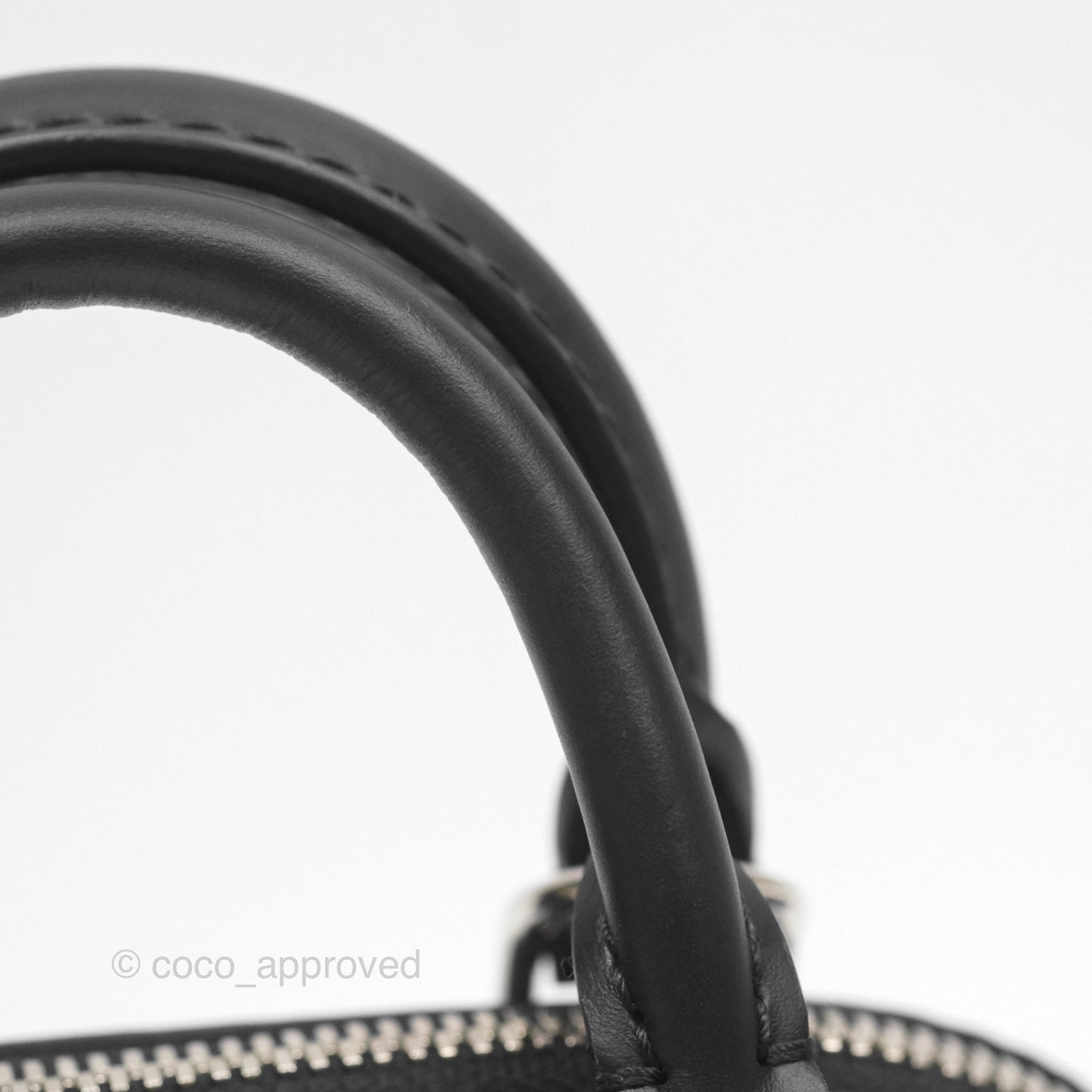 Louis Vuitton Alma Nano Black Silver Hardware