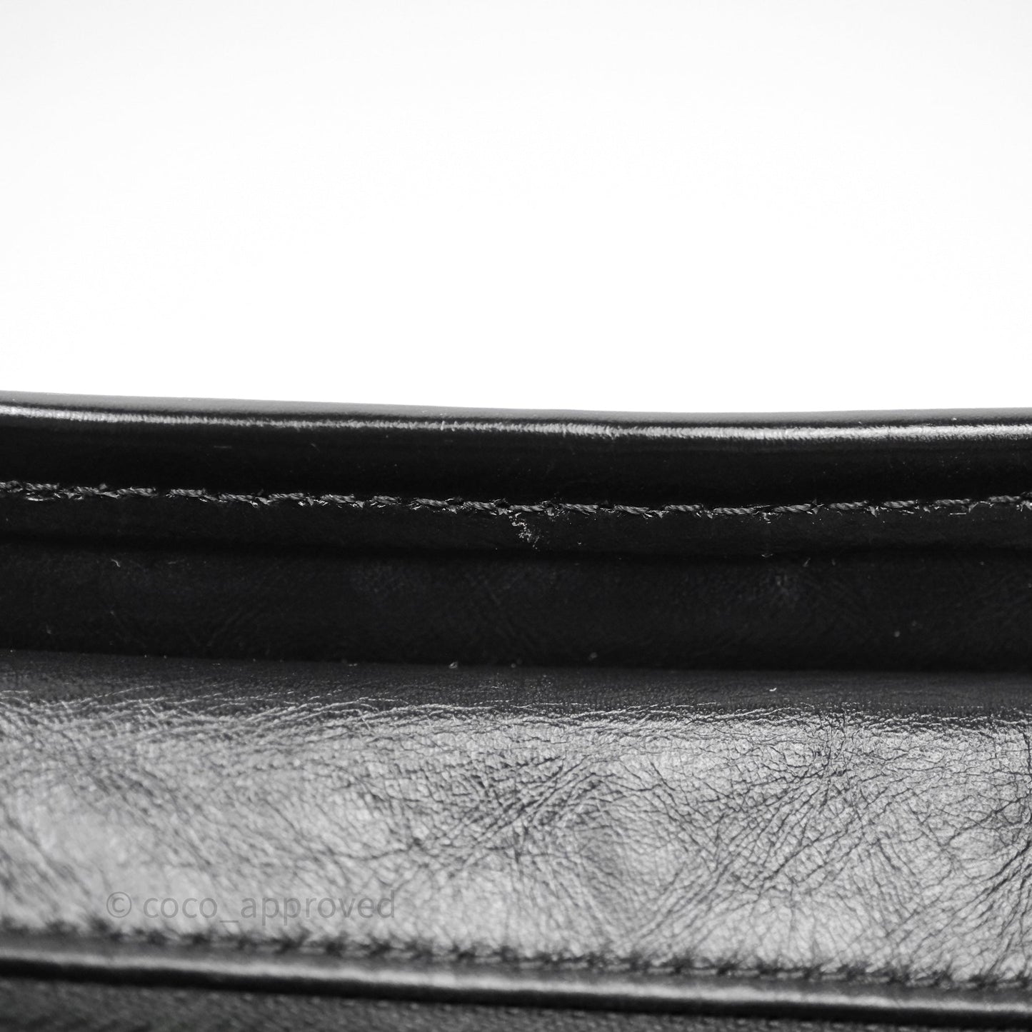 Chanel Small Gabrielle Hobo Chevron Black Aged Calfskin
