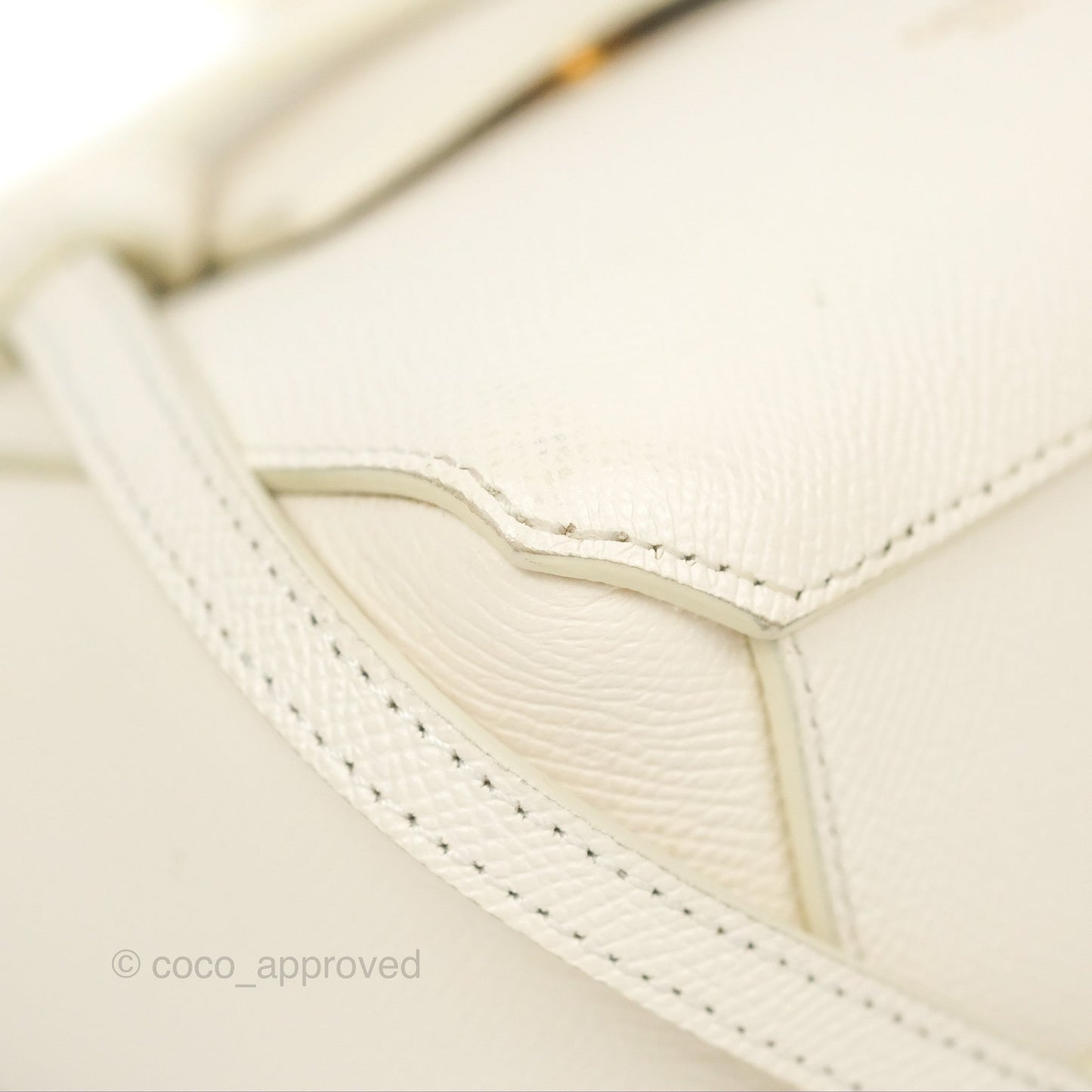 Celine Pico Belt Bag White Grained Calfskin Gold Hardware