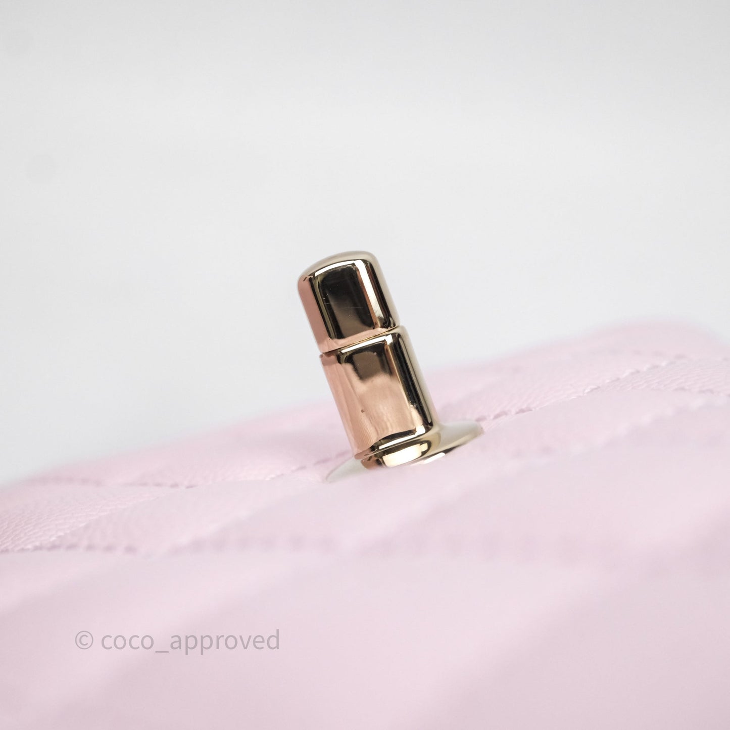Chanel Mini Coco Handle Light Pink Caviar Gold Hardware