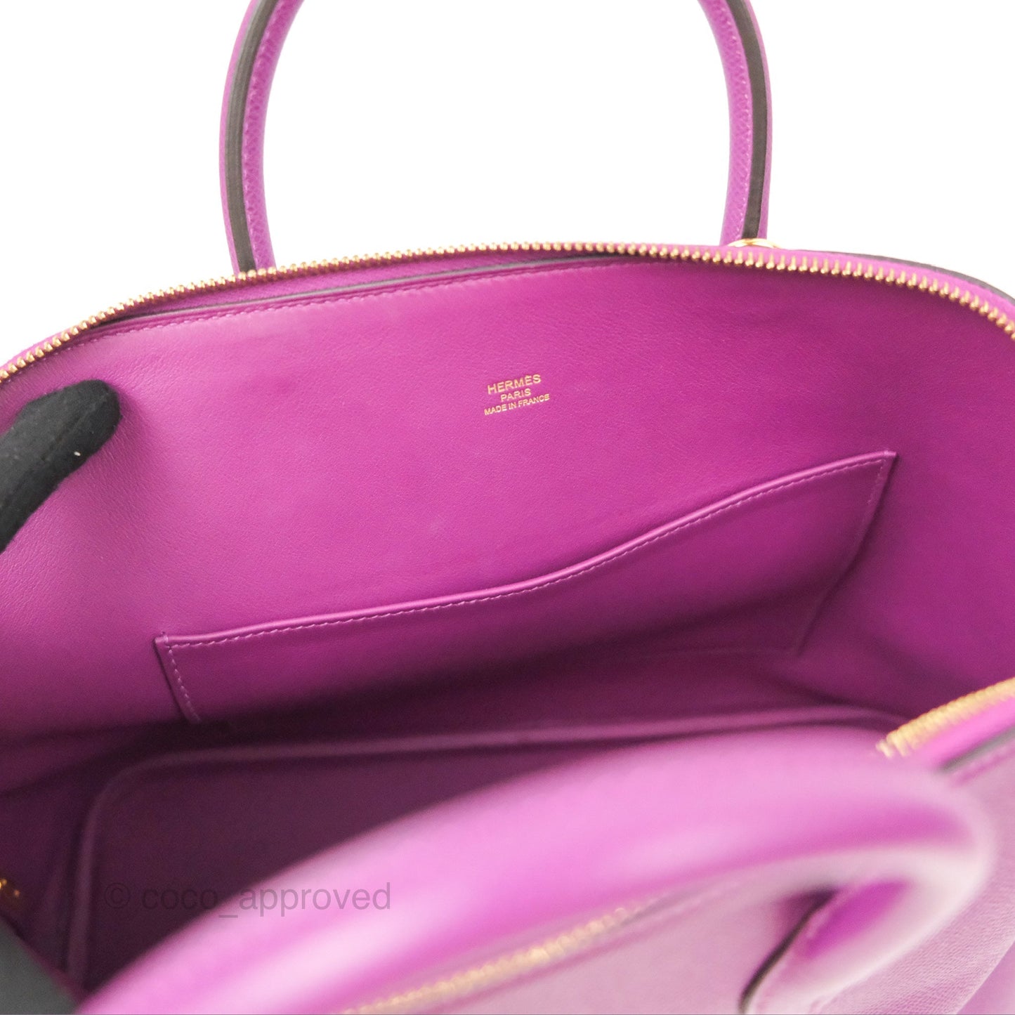 Hermès Bolide 1923 31 Purple Epsom Palladium Hardware