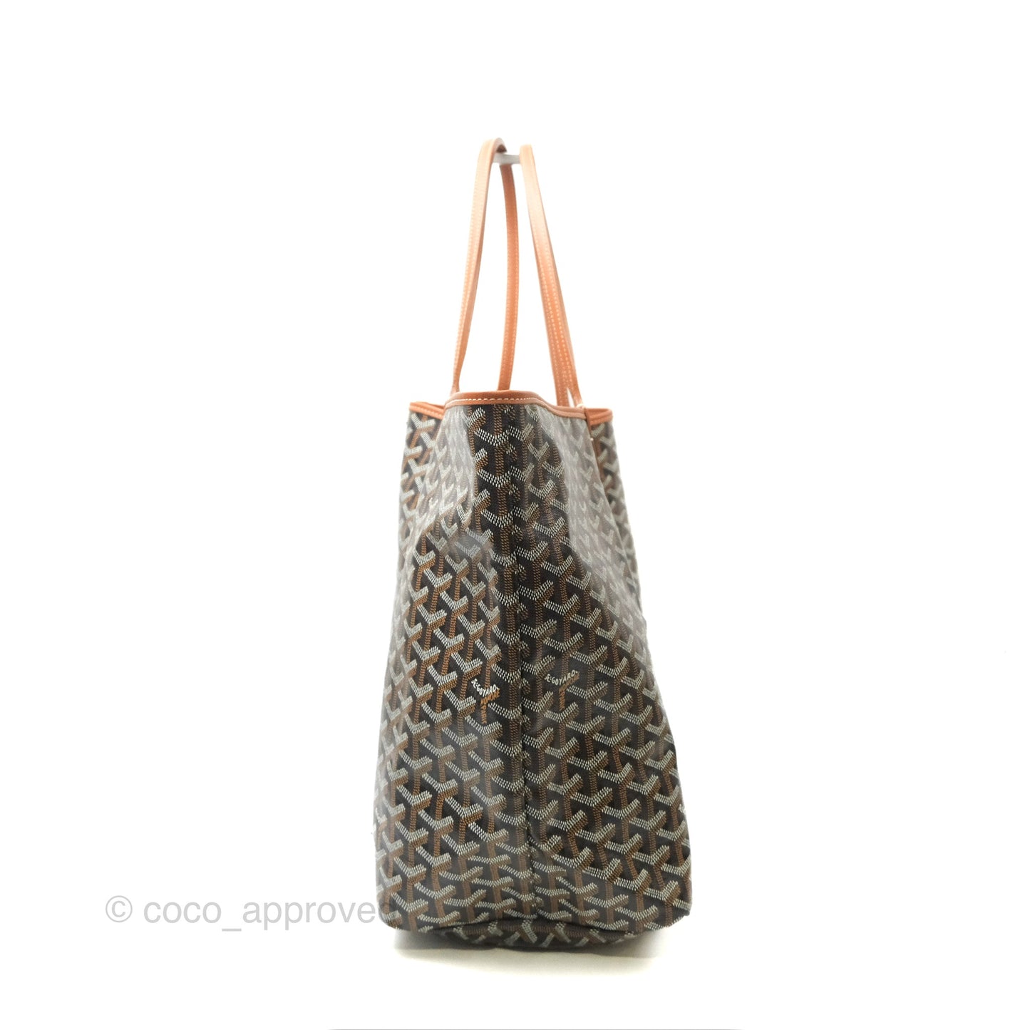 Goyard St. Louis GM Black/Tan Goyardine Canvas