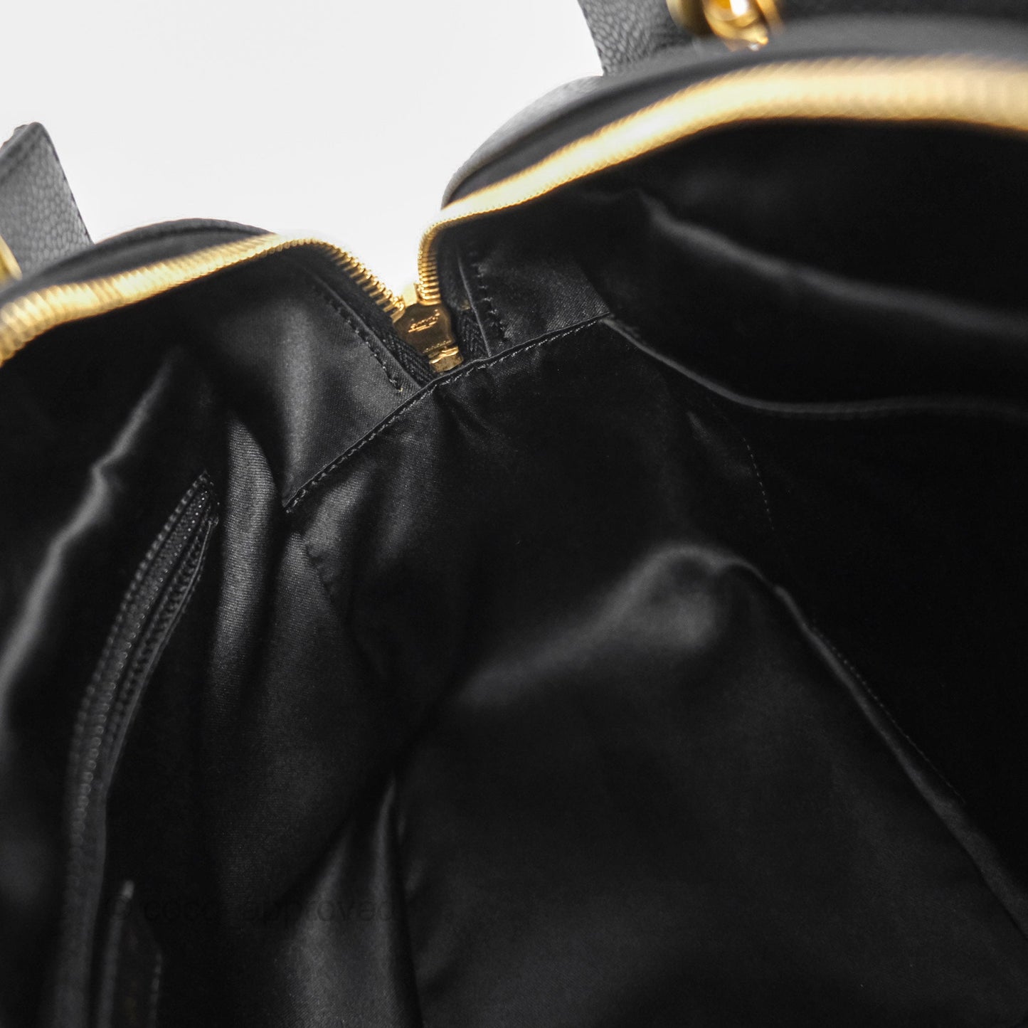 Chanel PTT Petite Timeless Shopping Tote Bag Black Caviar Gold Hardware
