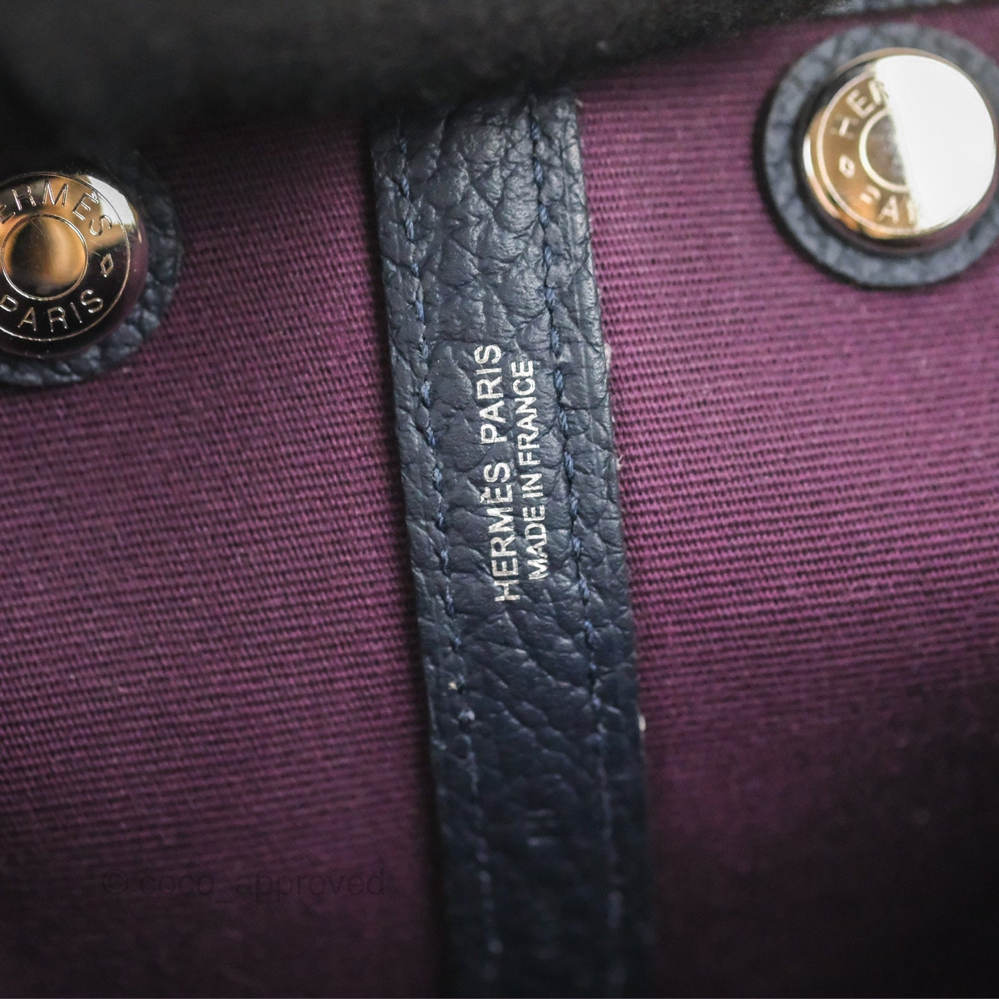 Hermes Garden Party 30 Cassis N5 / Bleu Nuit 2Z Country/Canvas