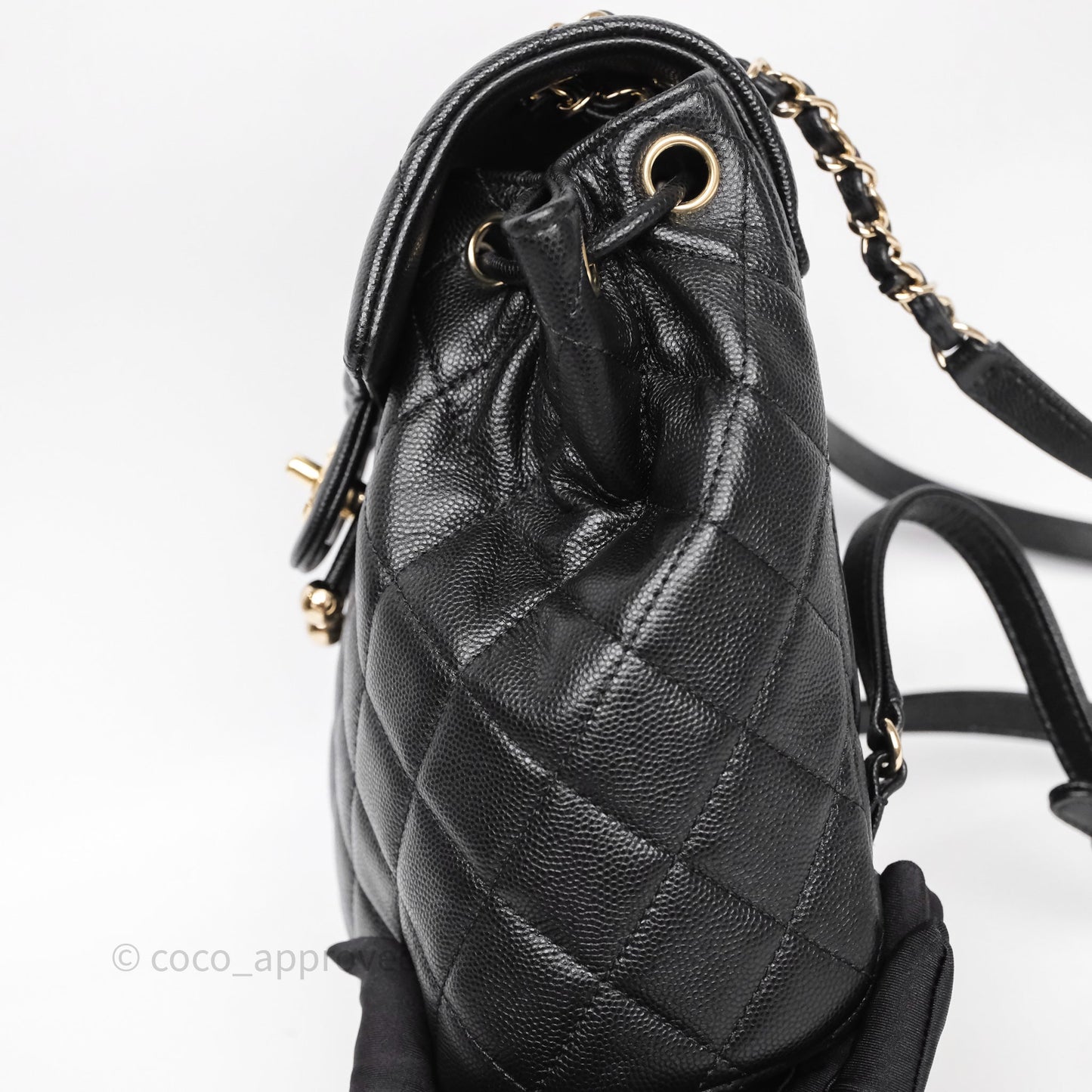 Chanel Urban Spirit Mini Black Caviar Backpack Gold Hardware