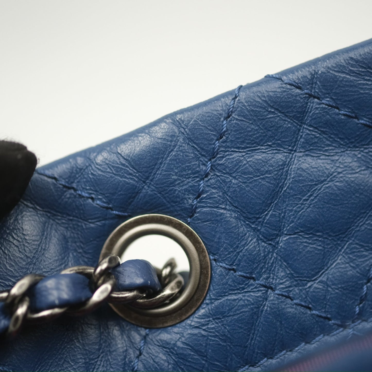 Chanel Small Gabrielle Backpack Blue Aged Calfskin