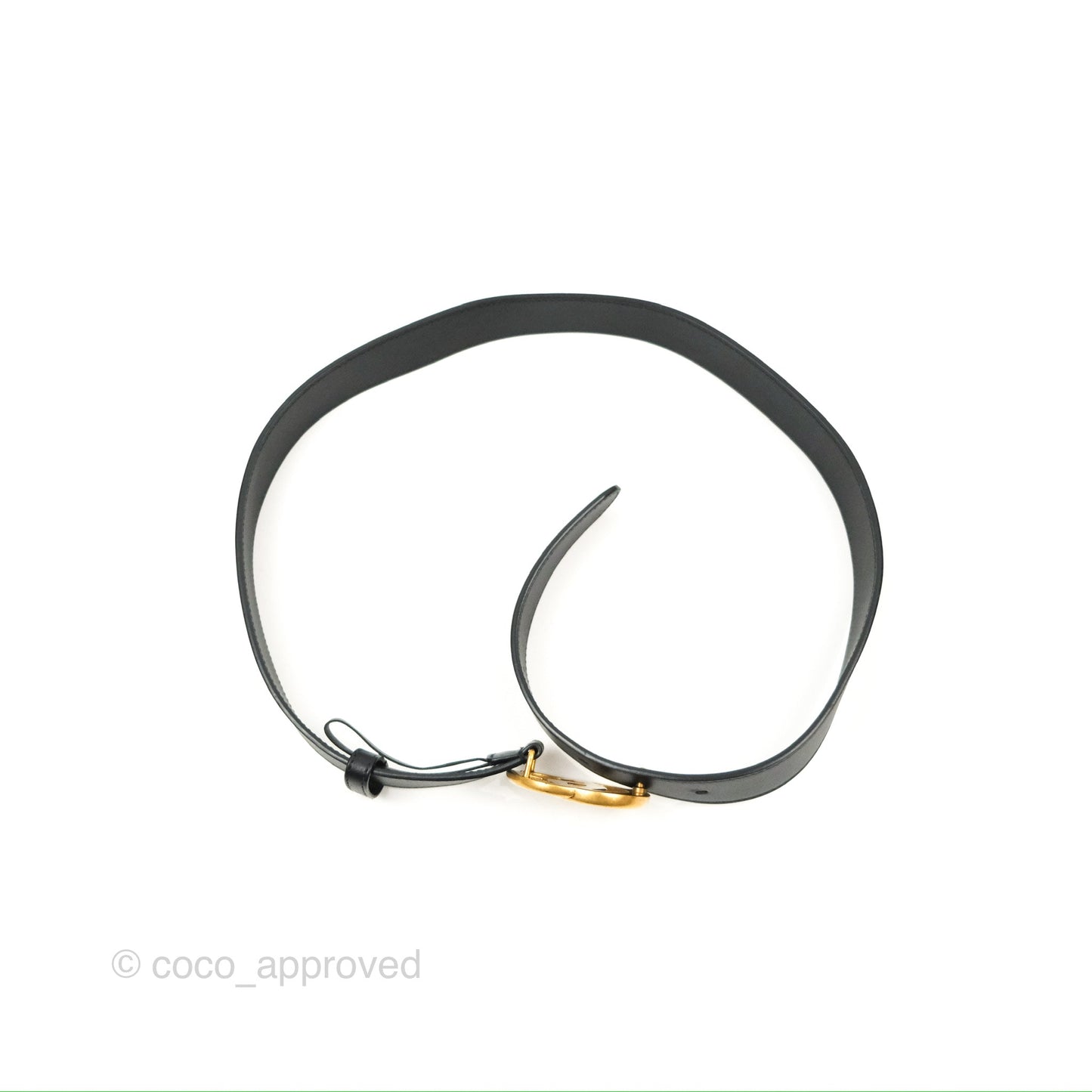 Gucci Double GG 20mm Belt Black Calfskin 85 34