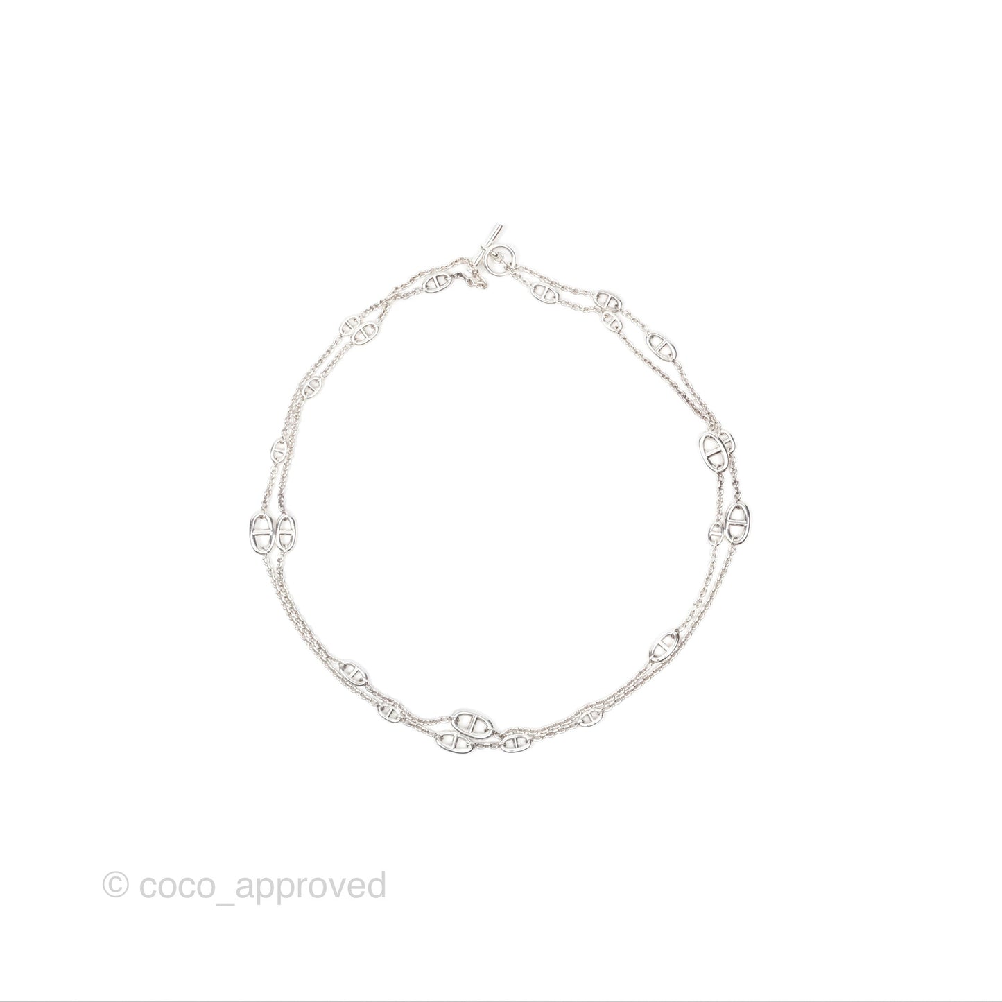 Hermès Farandole Long Necklace 160 Palladium Hardware