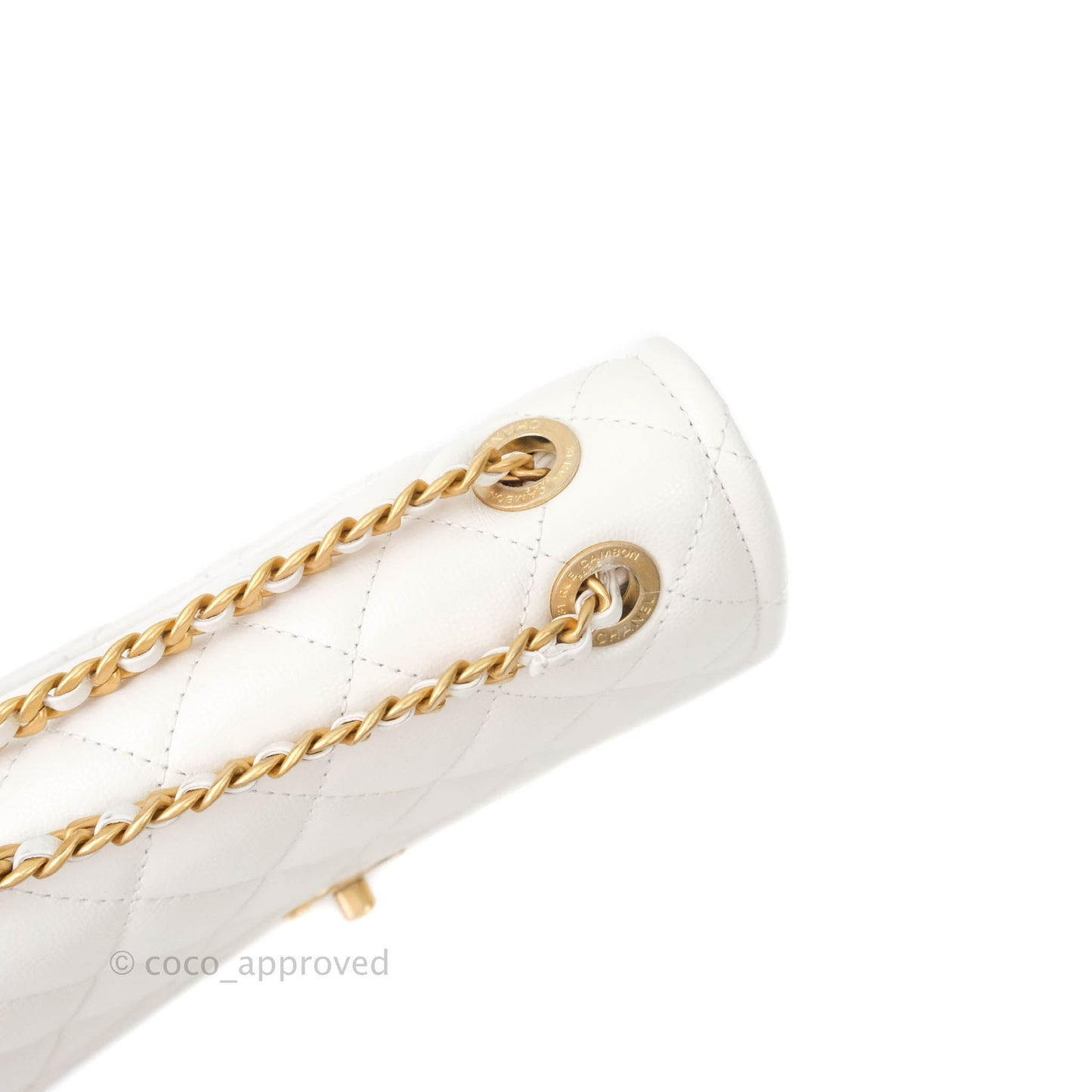 Chanel Small With Chain (O-purse-vanity With Chain) White