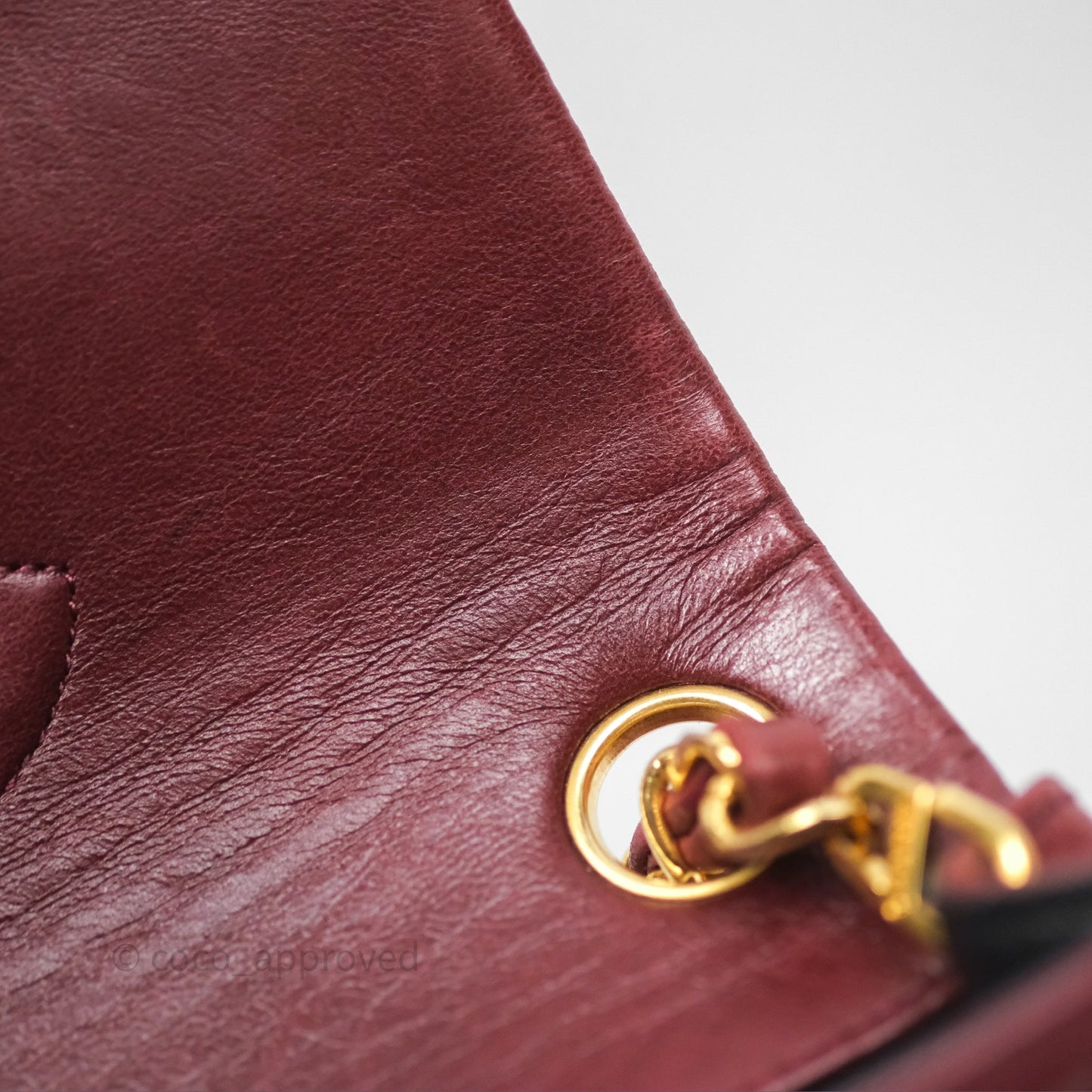 Chanel Vintage Mini Square Burgundy Lambskin 24K Gold Hardware