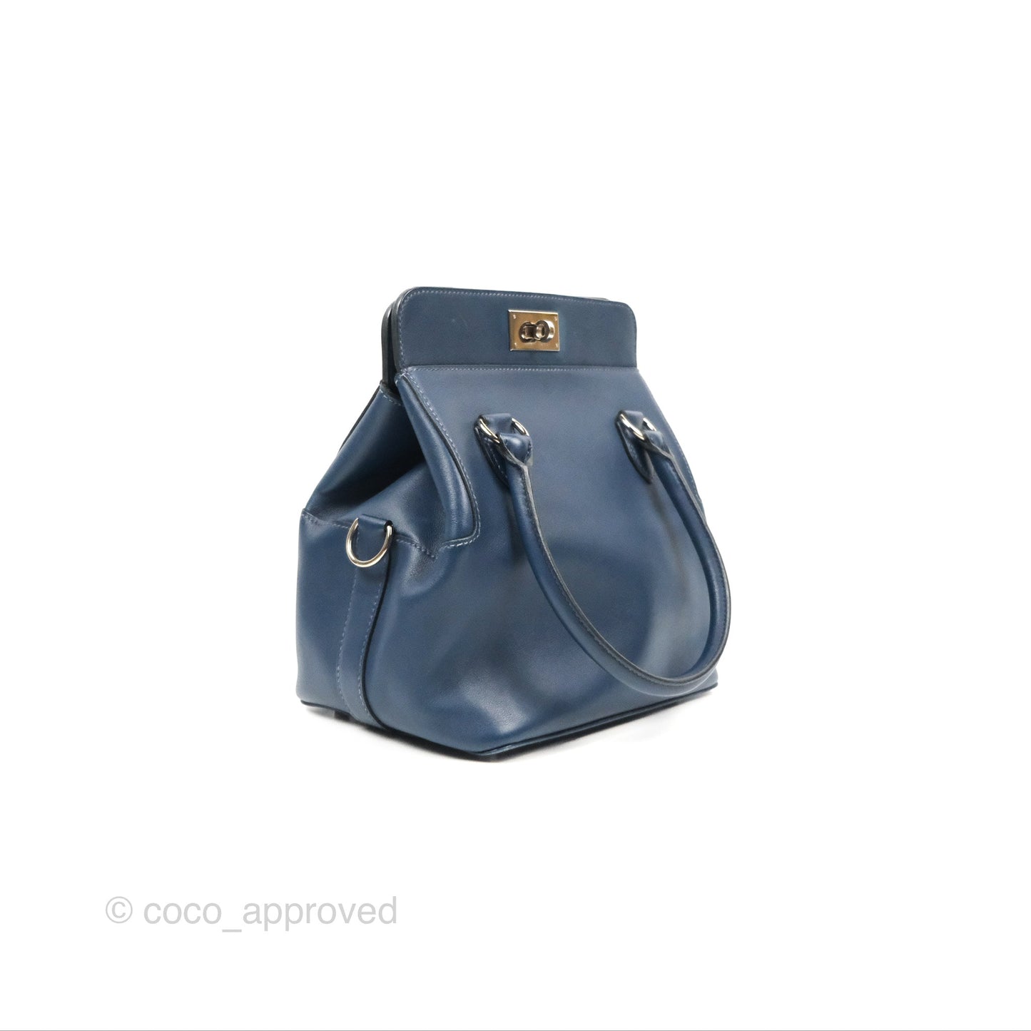 Hermès ToolBox 20 Navy Swift Palladium Hardware