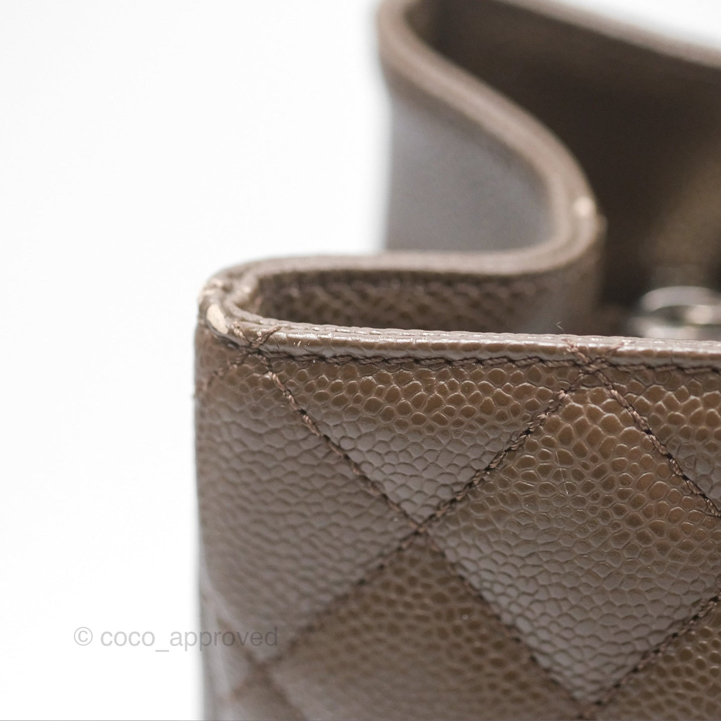 Chanel GST Chocolate Brown Caviar Silver Hardware