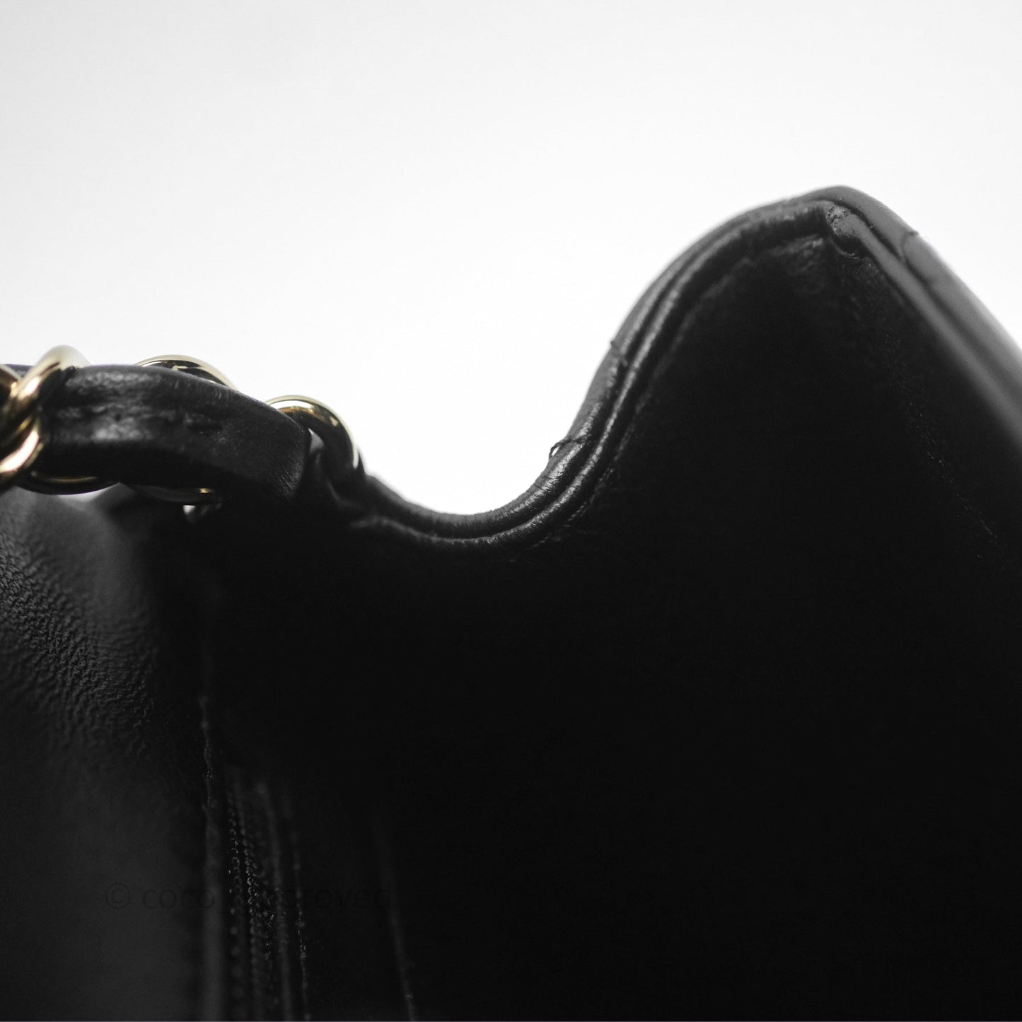 Chanel Mini Square Flap Quilted Black Lambskin Gold Hardware