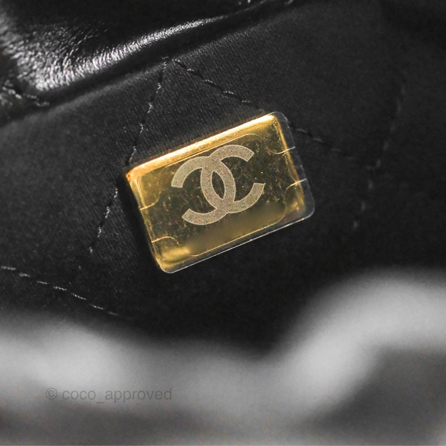 Chanel 22 Mini Bag Black Crumpled Calfskin