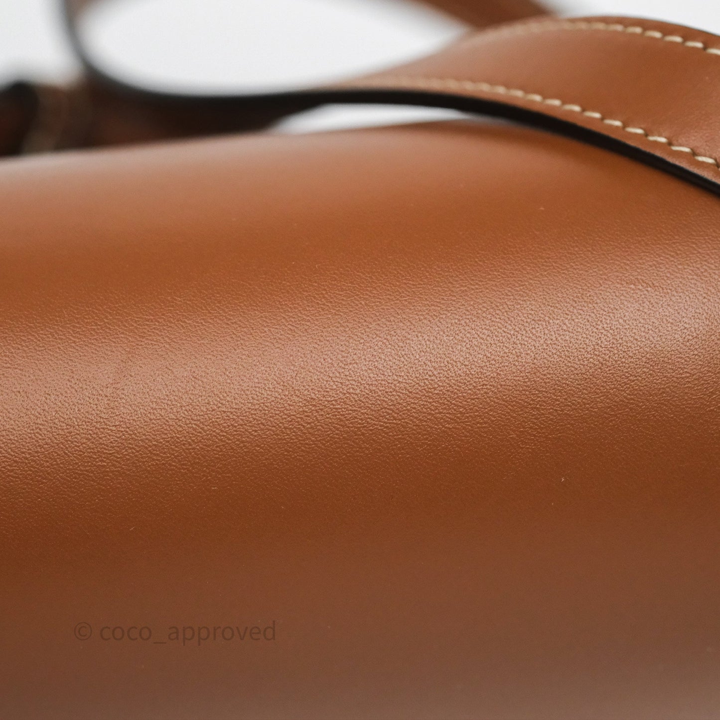 Celine Gold Studs Folco Cuir Triomphe in Smooth Calfskin Tan
