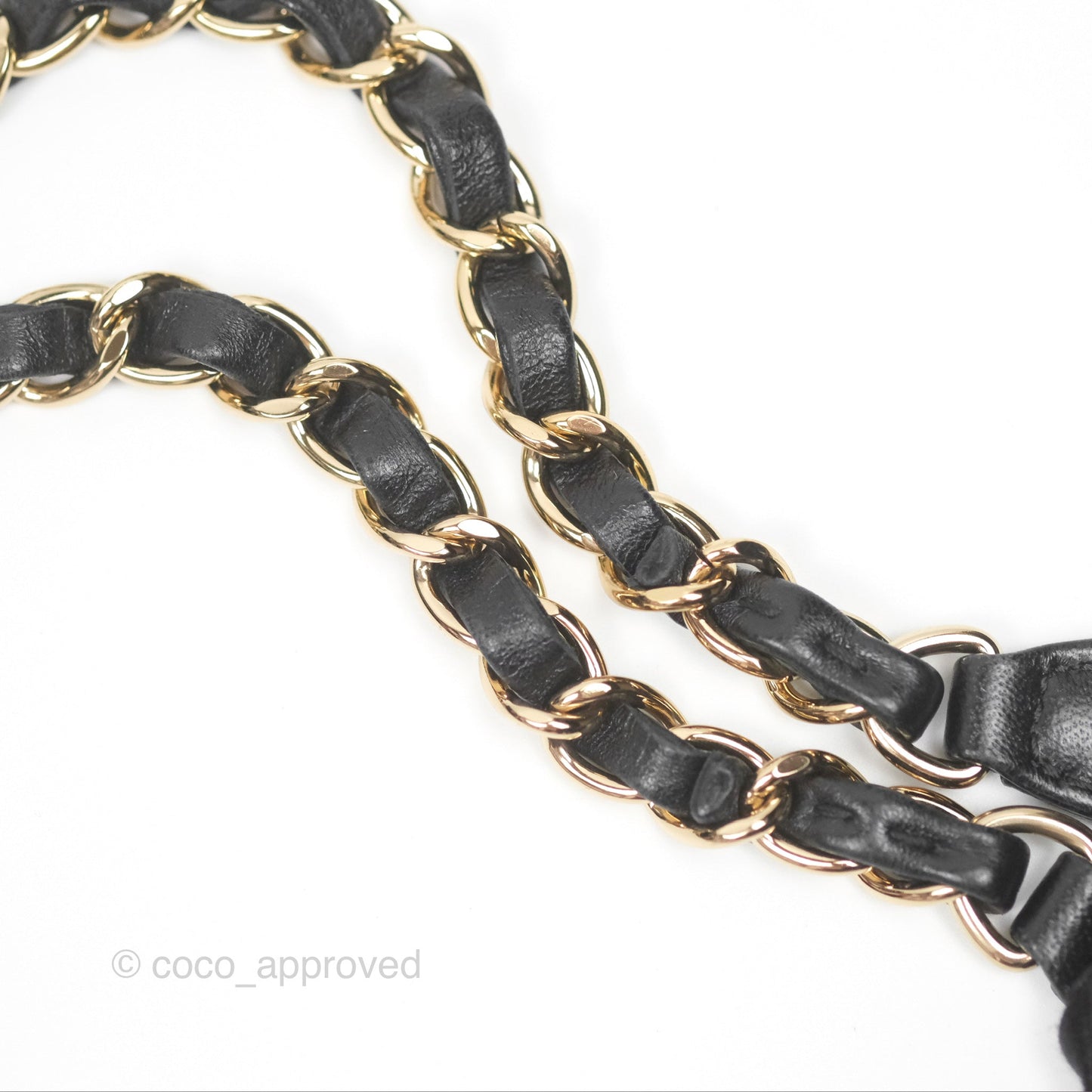 Chanel CC Chain Drawstring Bucket Bag Chevron Black Lambskin Gold Hardware