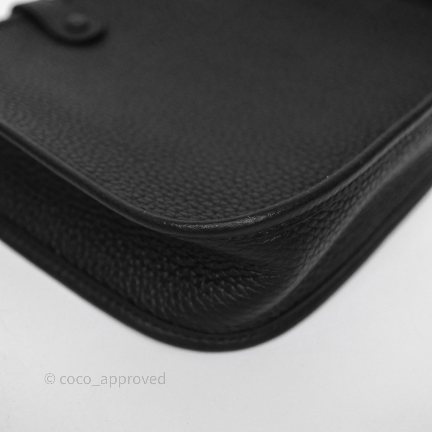 Hermès Mini Evelyne 16 Black Noir 89 Clemence Palladium Hardware