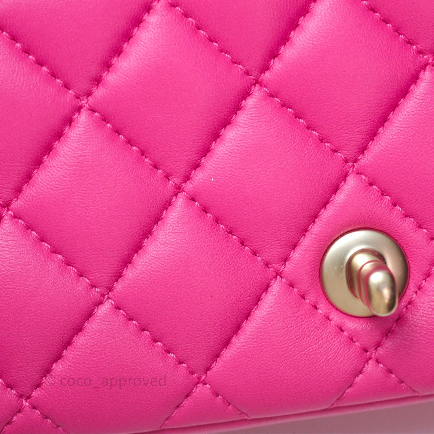 Chanel Quilted Mini Mademoiselle Chic Flap Dark Pink Lambskin Aged Gold Hardware