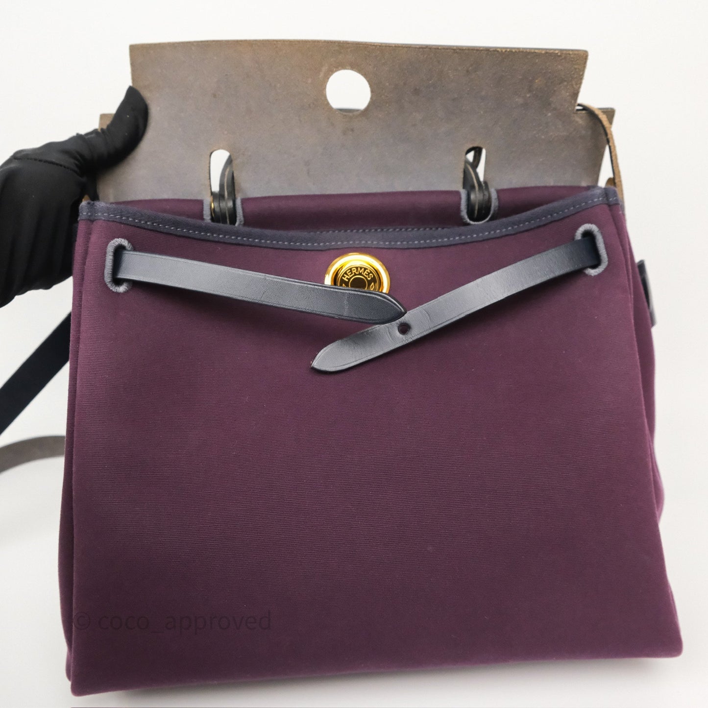 Hermès Herbag Zip 31 Retourne Cassis Bleu Indigo
