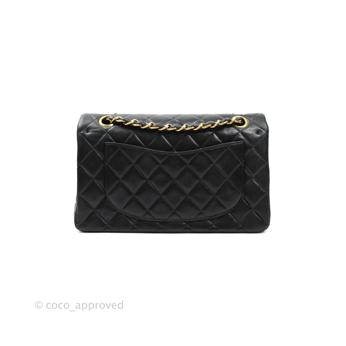 Chanel Classic Vintage Small S/M Flap Black Lambskin 24K Gold Hardware
