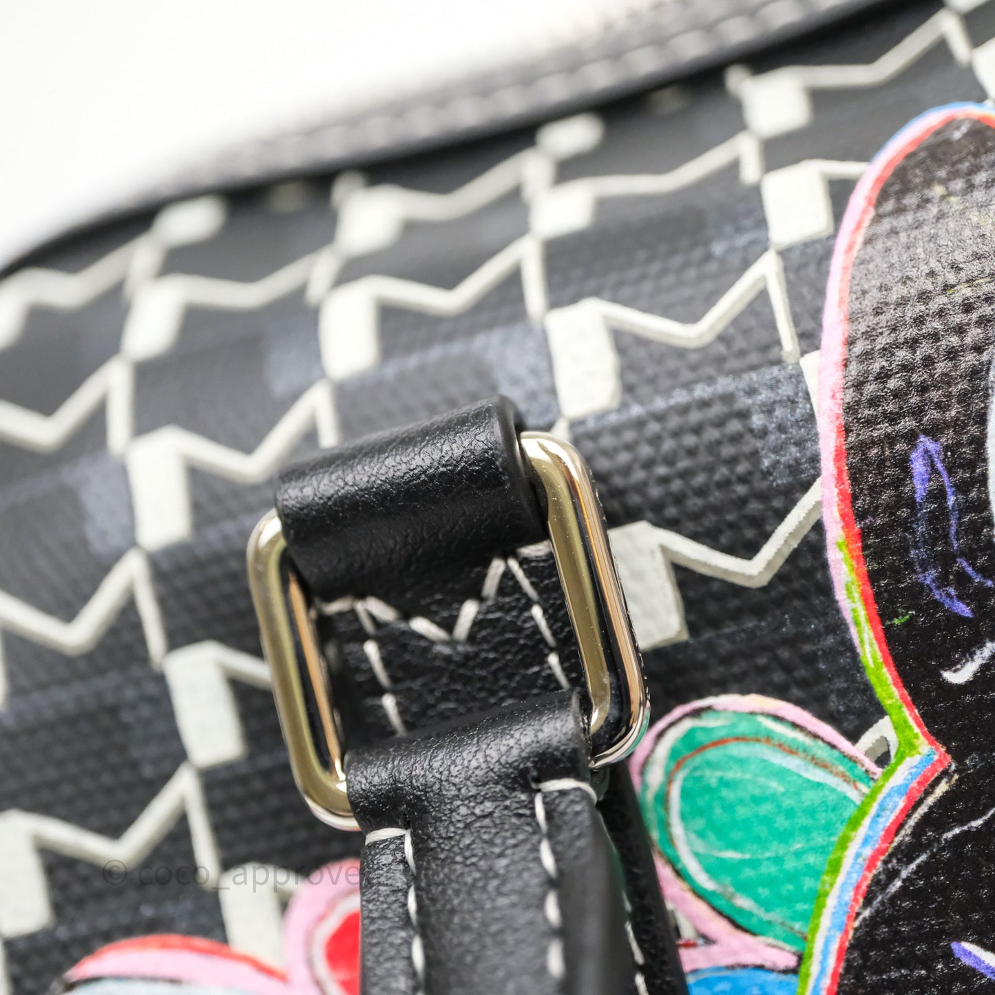 Moynat X Kasing Lung 48H Mini M Labubu Bag Black Canvas Sliver Hardware