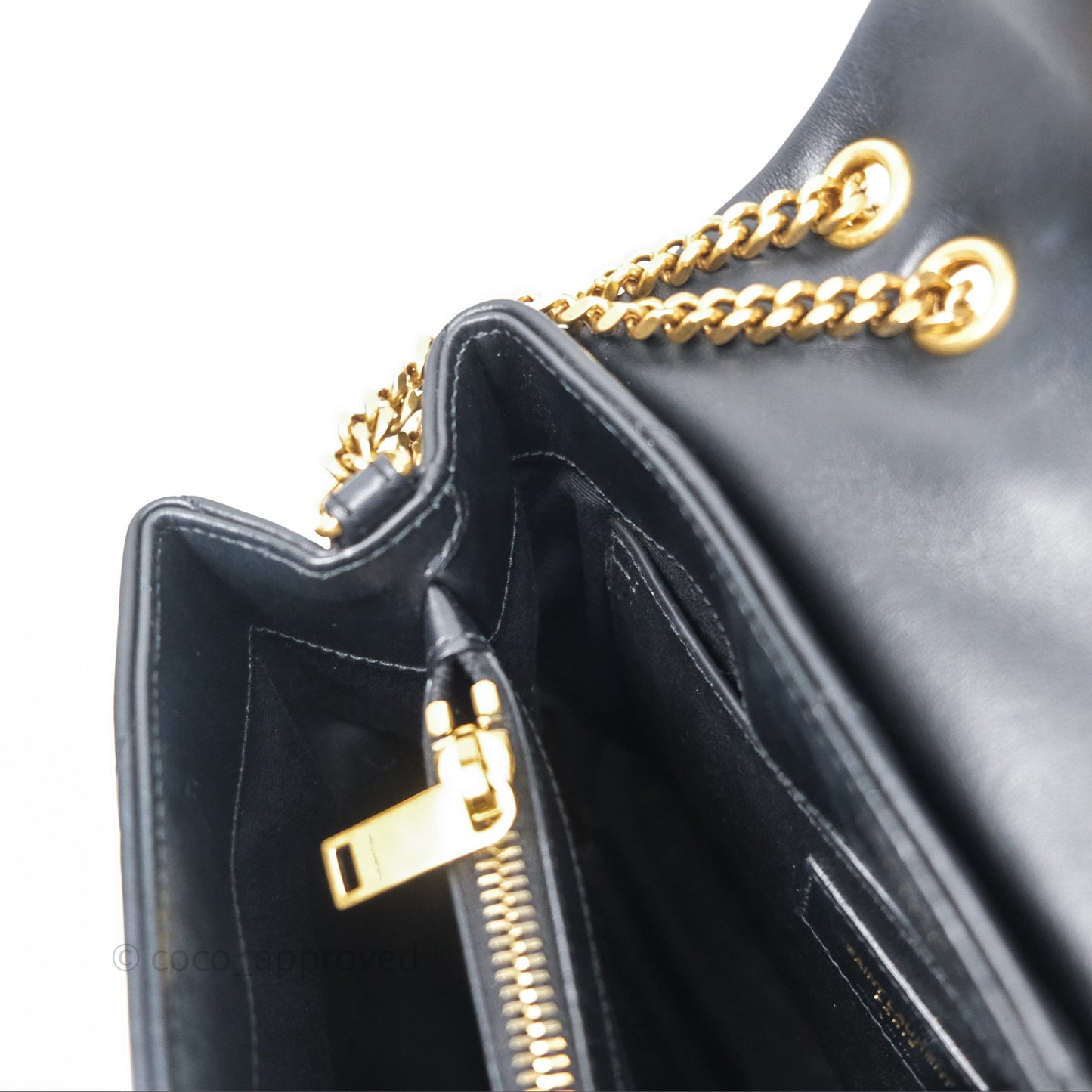 Saint Laurent Loulou Small Flap Bag Black Gold Hardware