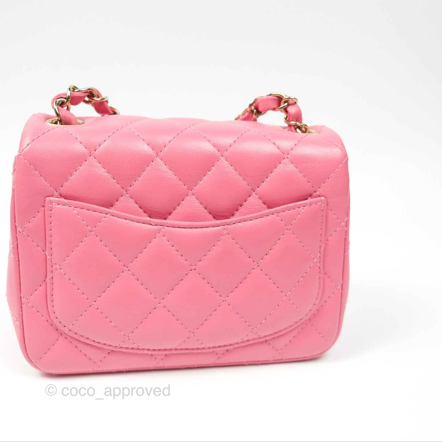 Chanel Quilted Mini Square Lambskin Pink Gold Hardware