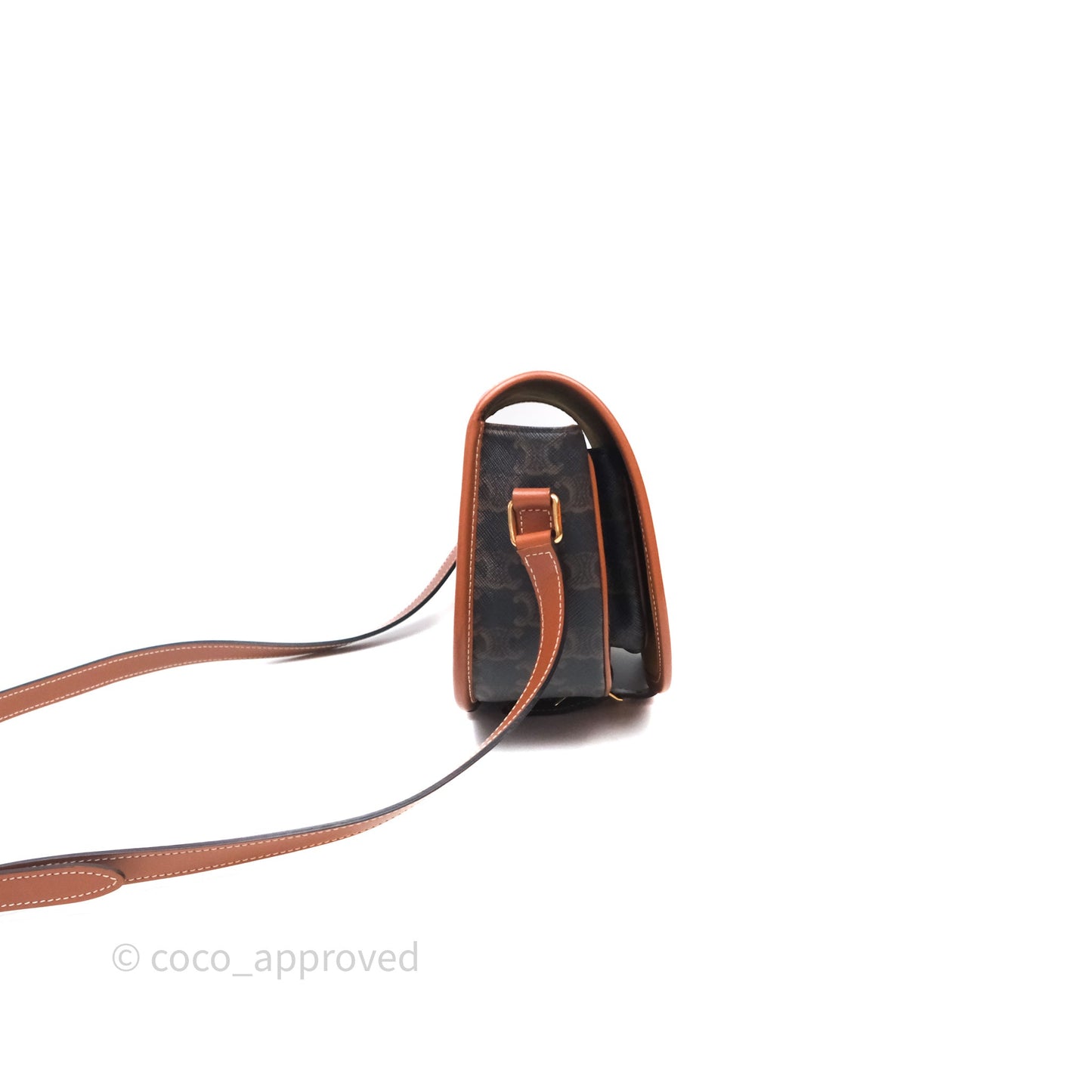 Celine Medium Folco Bag Triomphe Canvas Tan
