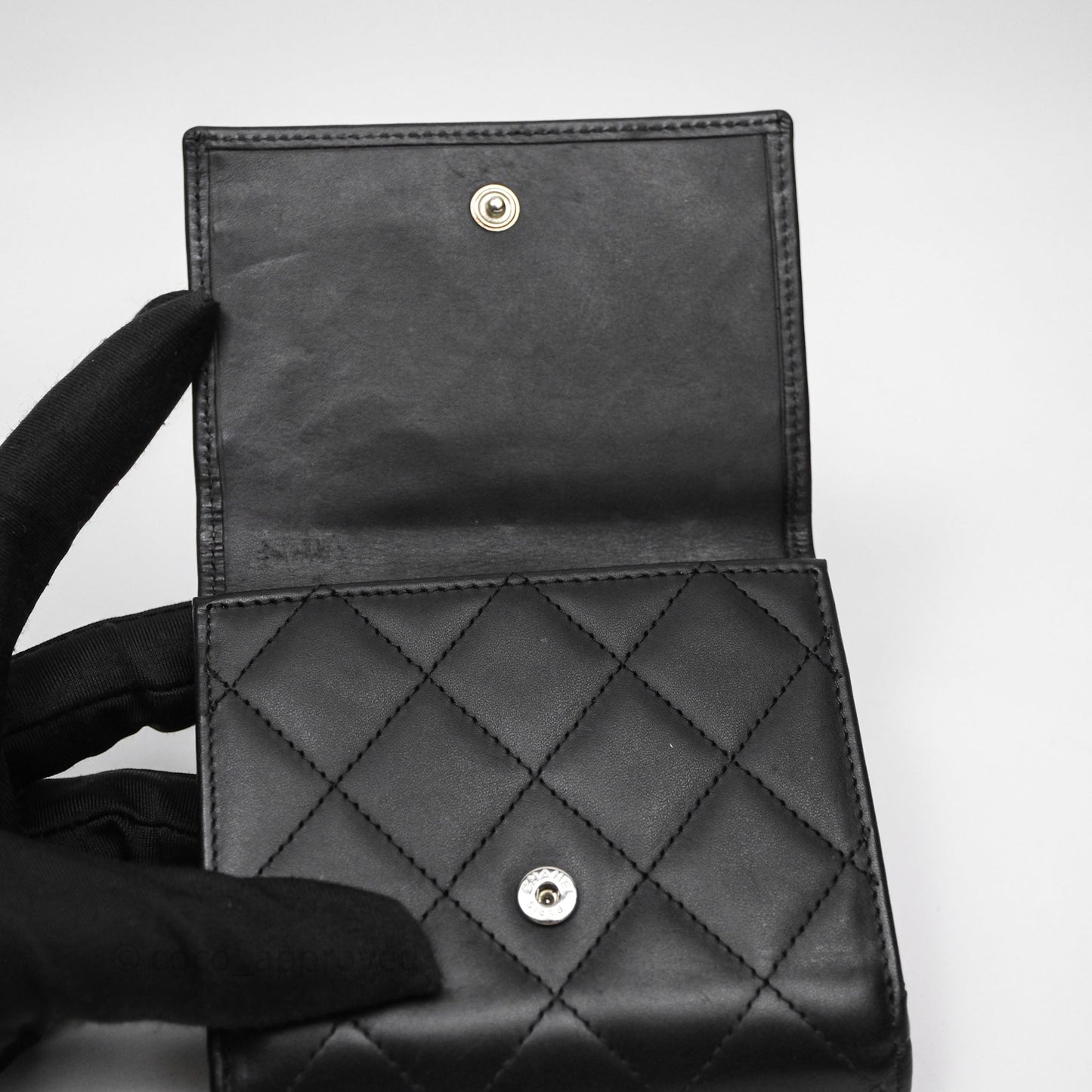 Chanel Quilted Cambon Short Wallet Black