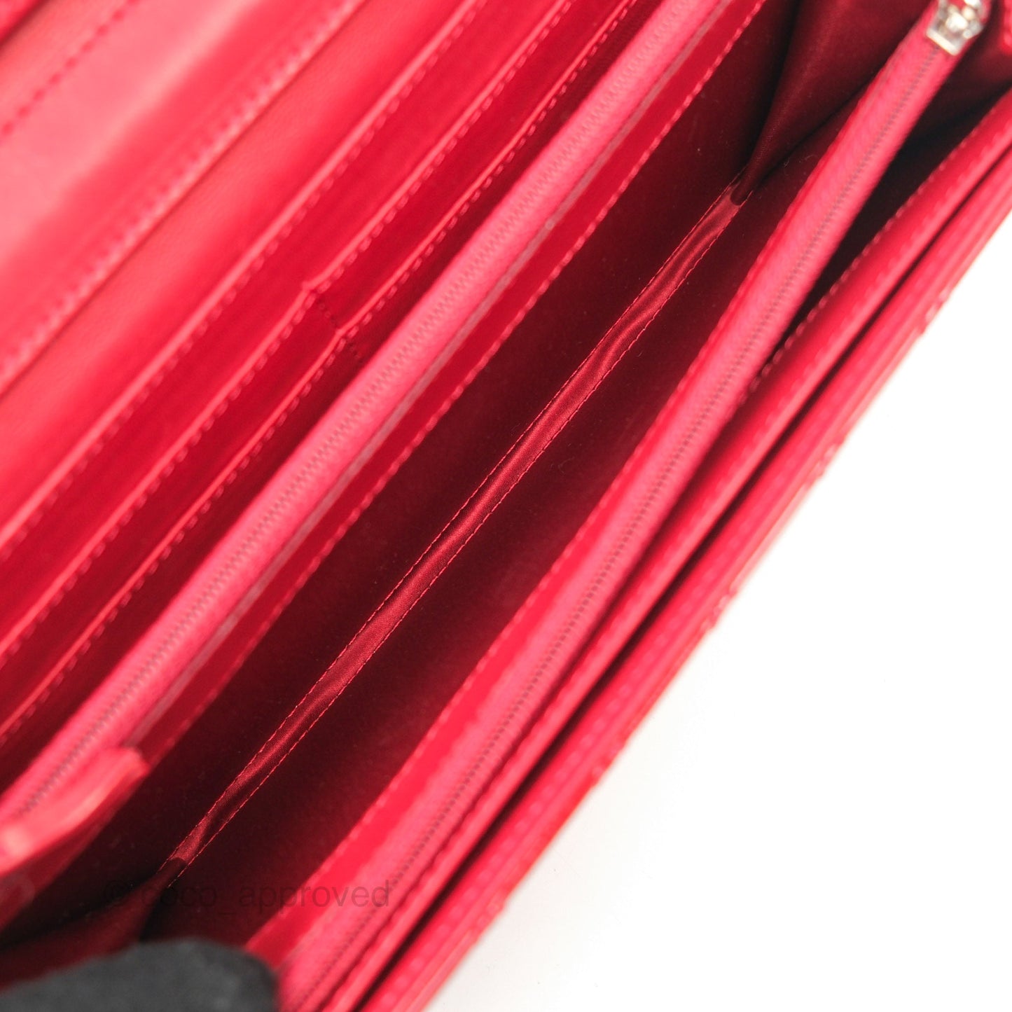 Chanel Brilliant East West Flap Clutch with Chain Red Patent Silver Hardware