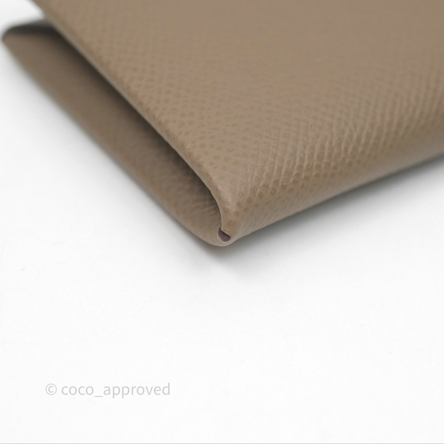 Hermès Calvi Card Holder Etoupe 18 Epsom