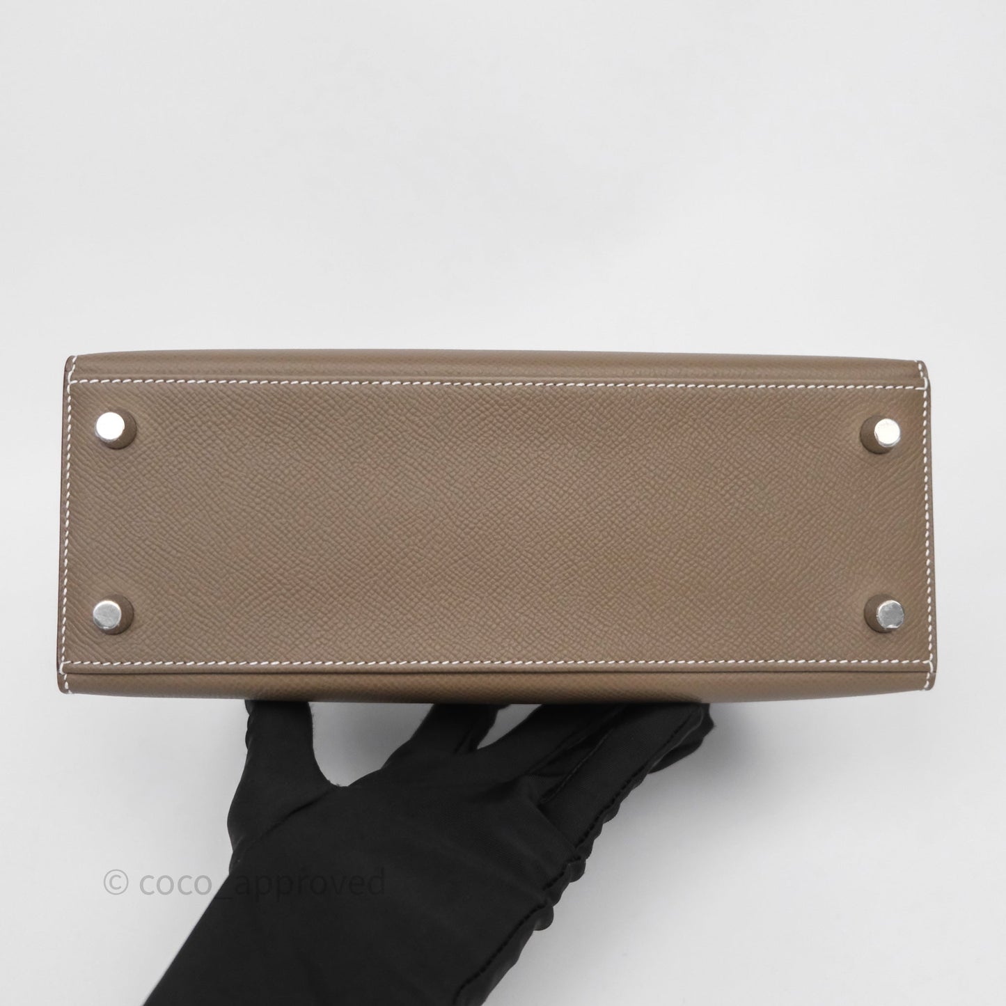 Hermes Kelly 25 Etoupe 18 Palladium Hardware