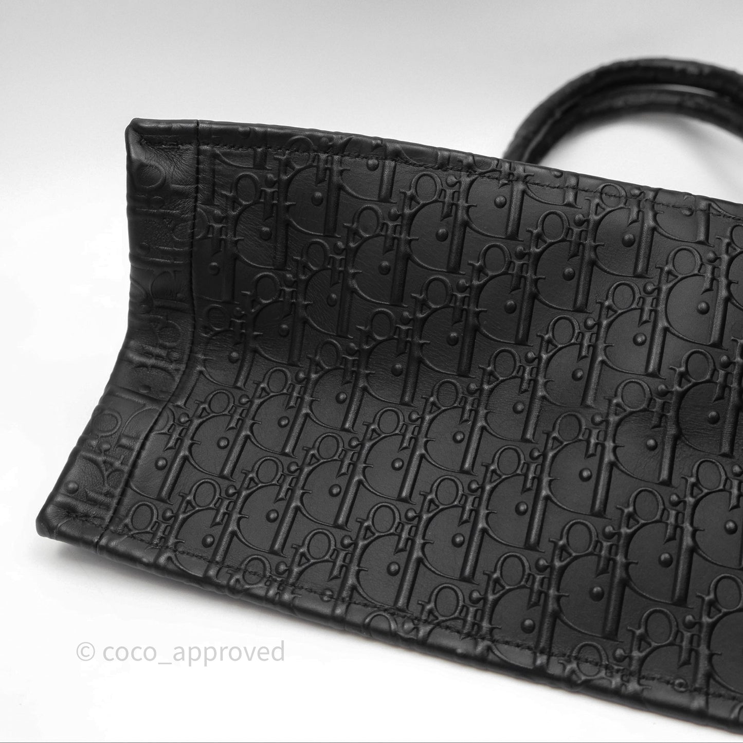 Christian Dior Medium Book Tote Black Calfskin