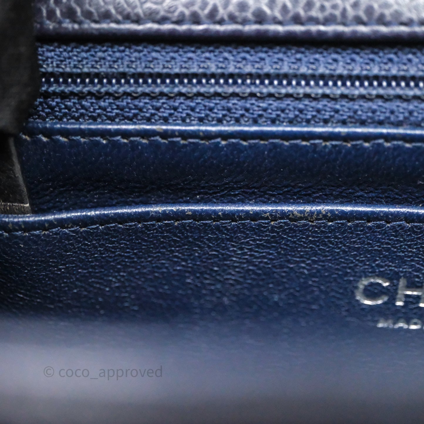 Chanel Mini Rectangular Quilted Dark Navy Caviar Silver Hardware