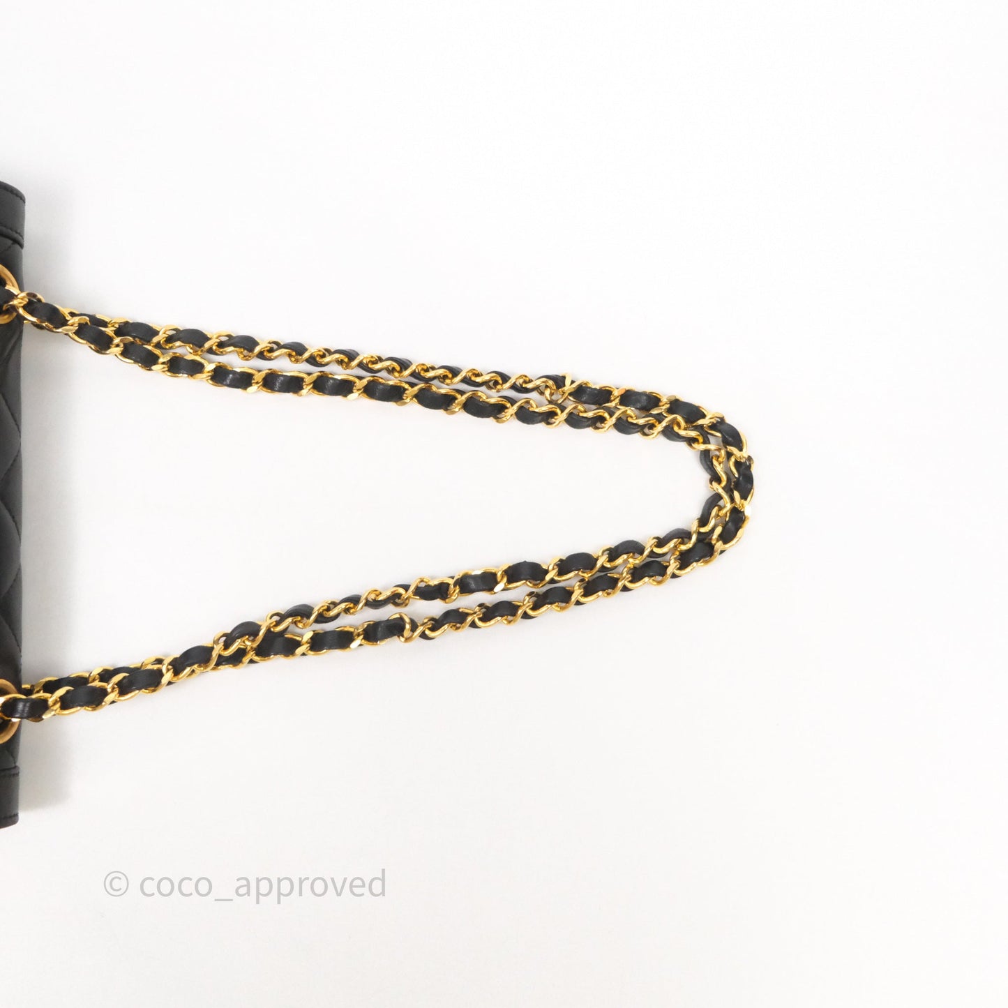 Chanel Quilted Vintage Flap Bag Lambskin Black 24K Gold Hardware