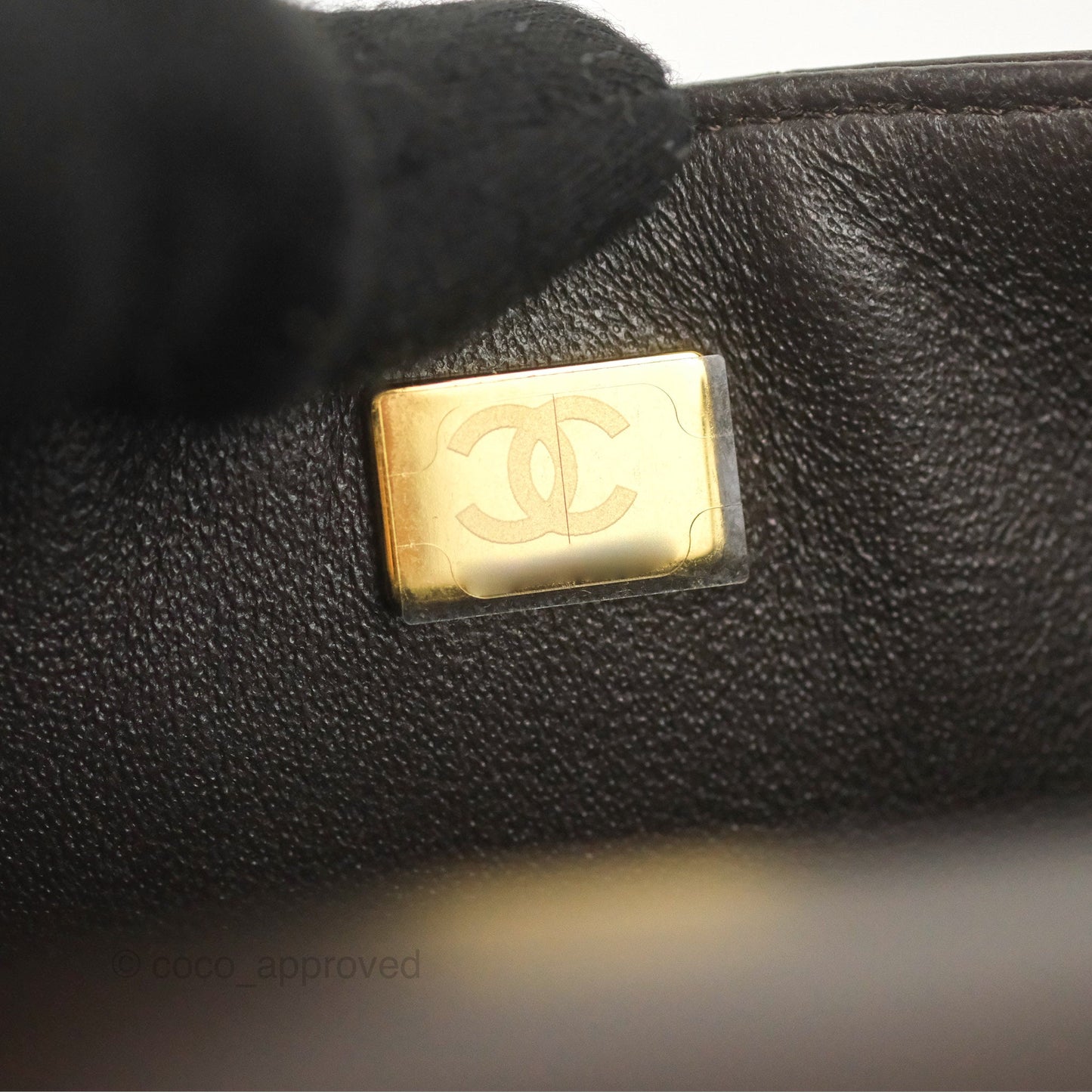 Chanel Quilted Mini Rectangular Chocolate Brown Lambskin Gold Hardware