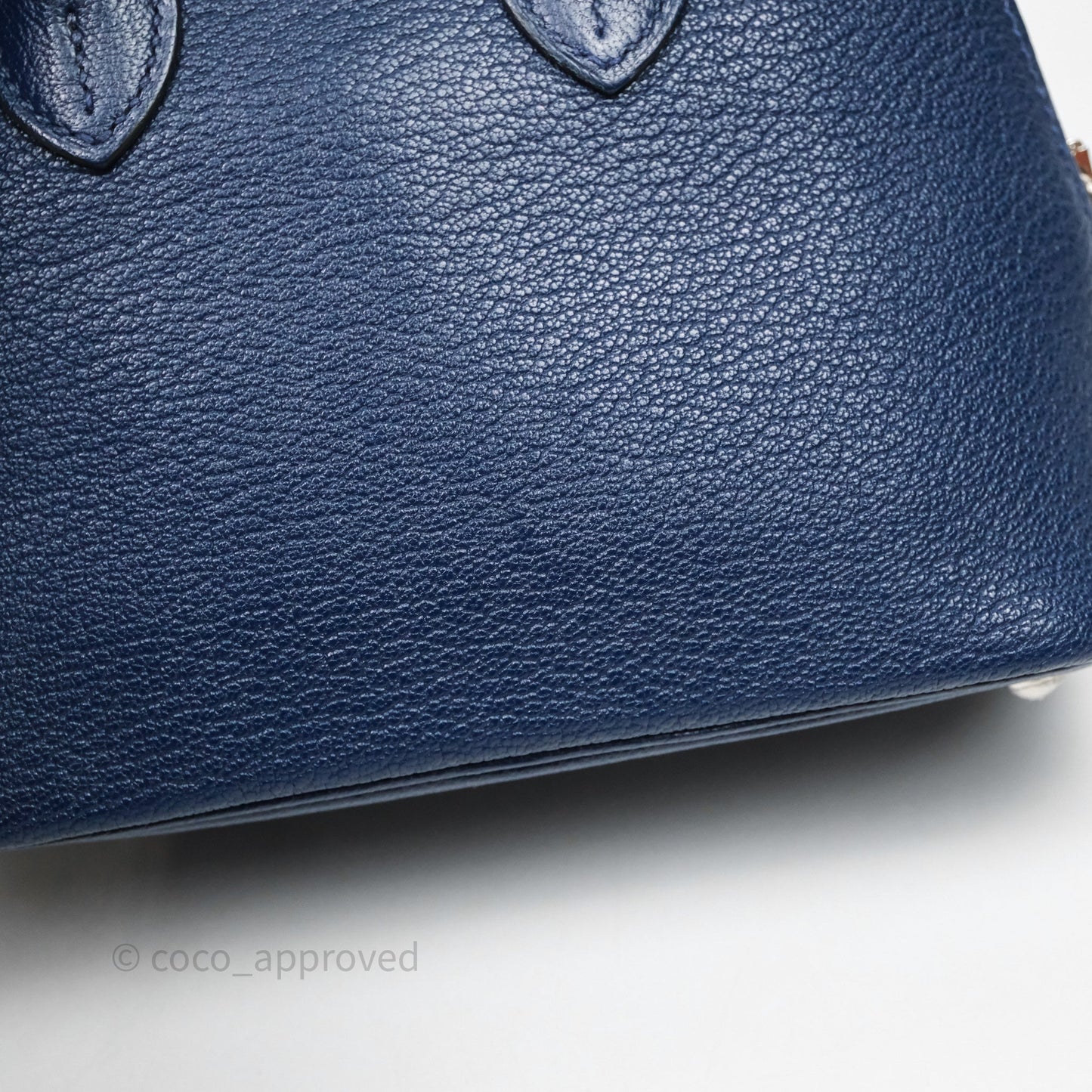 Hermès Bolide Mini 1923 Bleu Chèvre Mysore Palladium Hardware
