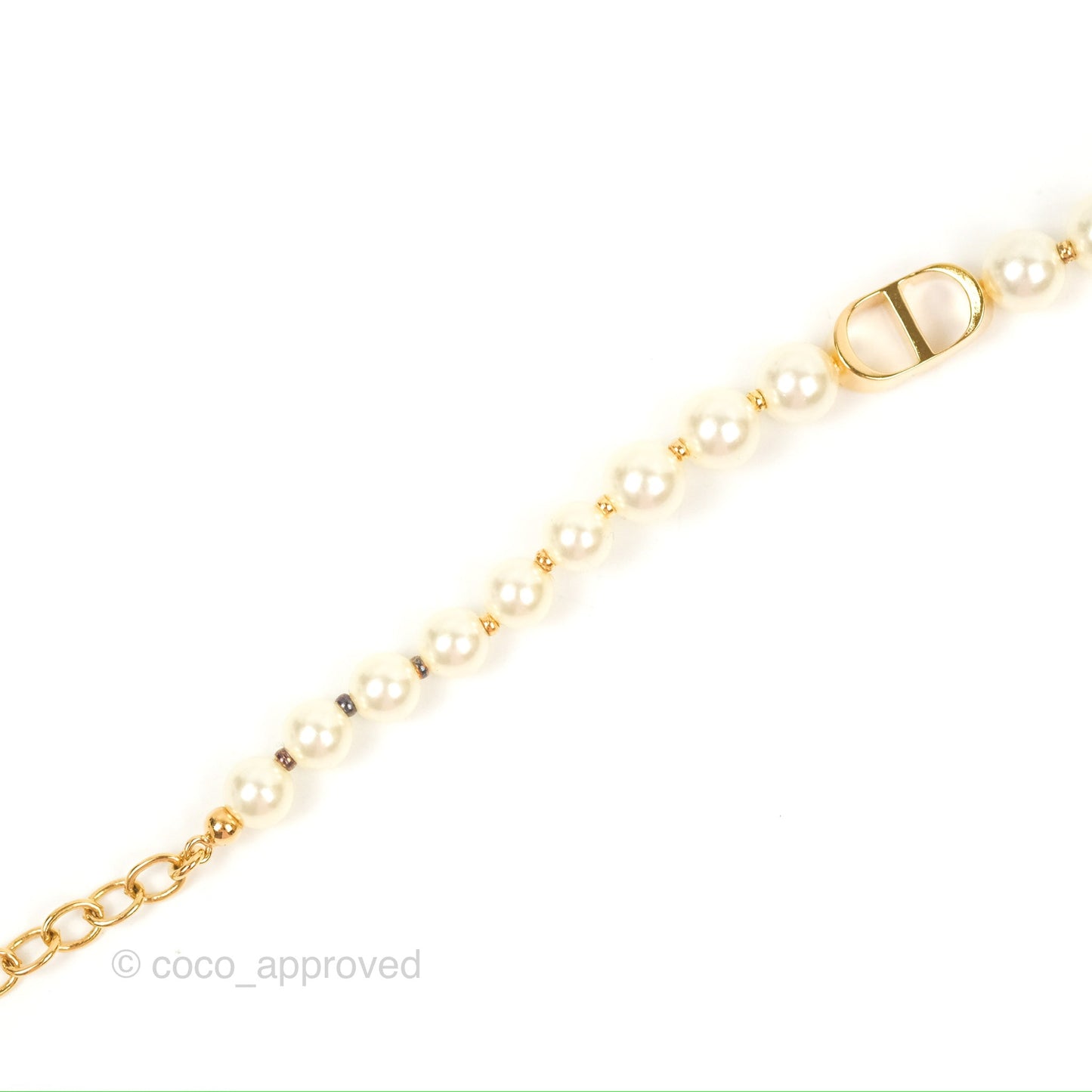 Dior 30 Montaigne Pearl Bracelet Gold Tone