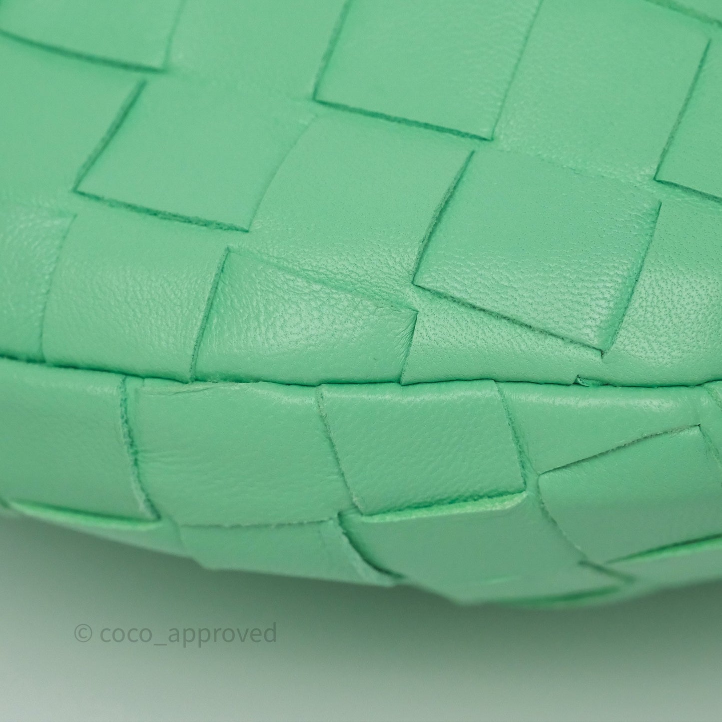 Bottega Veneta Mini Jodie Bag Green Intrecciato Lambskin