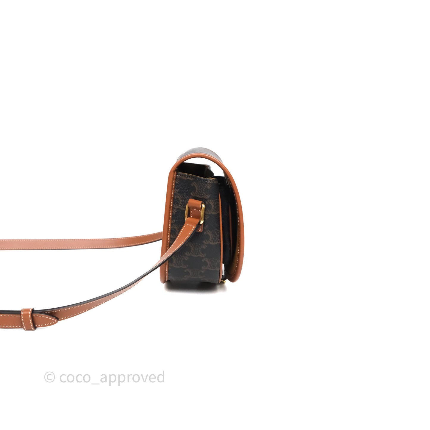 Celine Medium Folco Bag Triomphe Canvas Tan