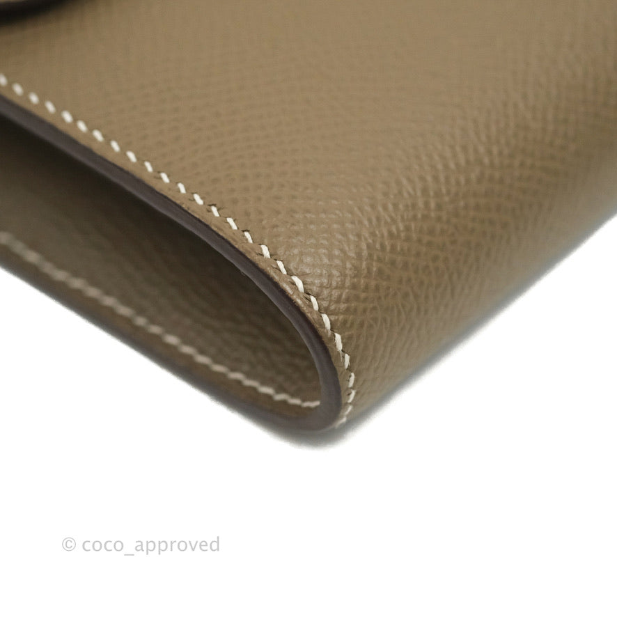 Hermès Constance Long To Go Wallet Etoupe Epsom Gold Hardware