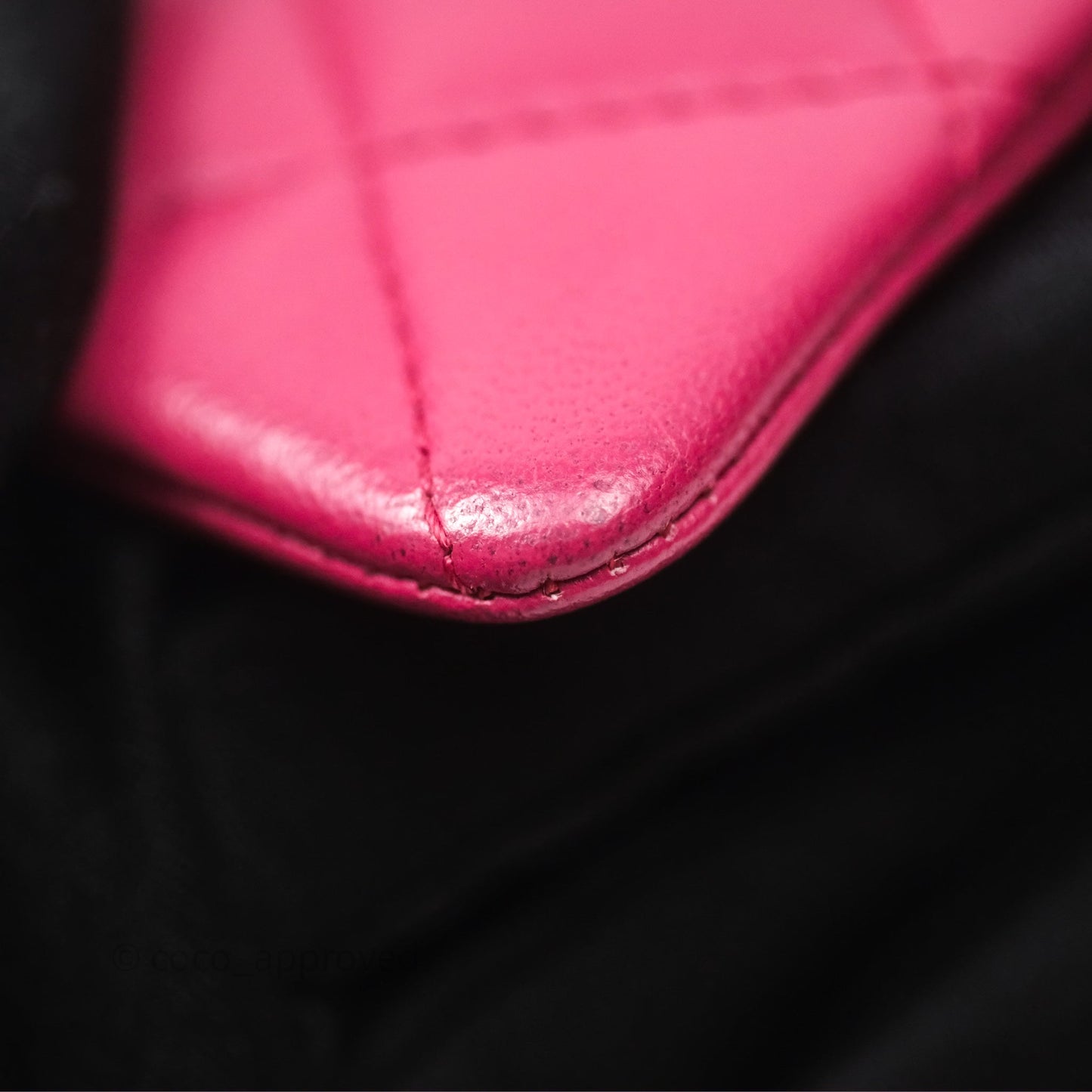Chanel Quilted Mini Rectangular Flap Dark Pink Lambskin Silver Hardware
