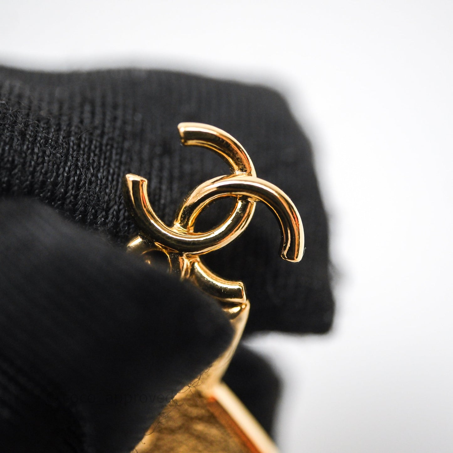 Chanel Star Drop CC Earrings Gold Tone 24C