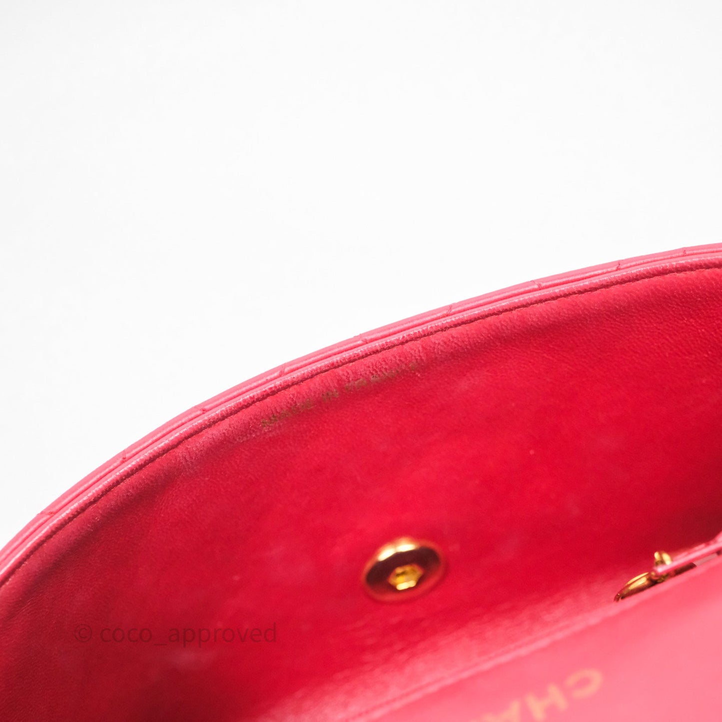 Chanel Vintage Mini Bijoux Chain Flap Bag Red Gold Hardware