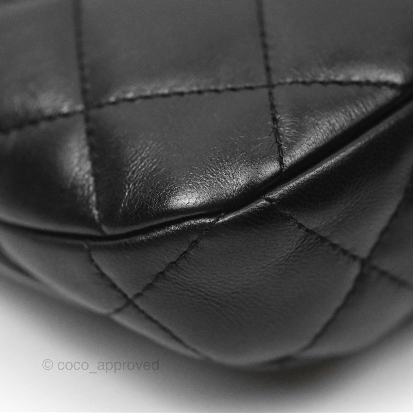 Chanel Small Hobo Bag CC Chain Black Calfskin Aged Gold Hardware 22K