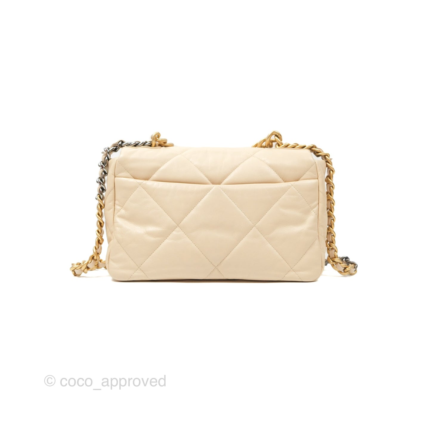 Chanel 19 Medium Beige Mixed Hardware