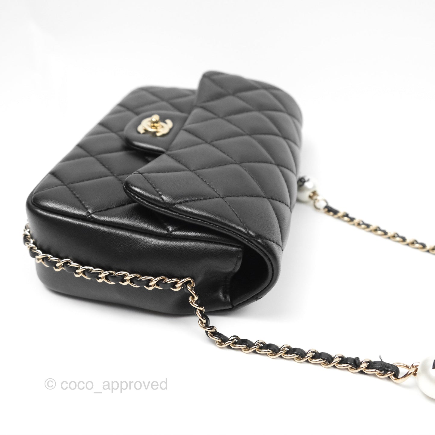 Chanel Small My Precious Flap Black Lambskin Gold Hardware