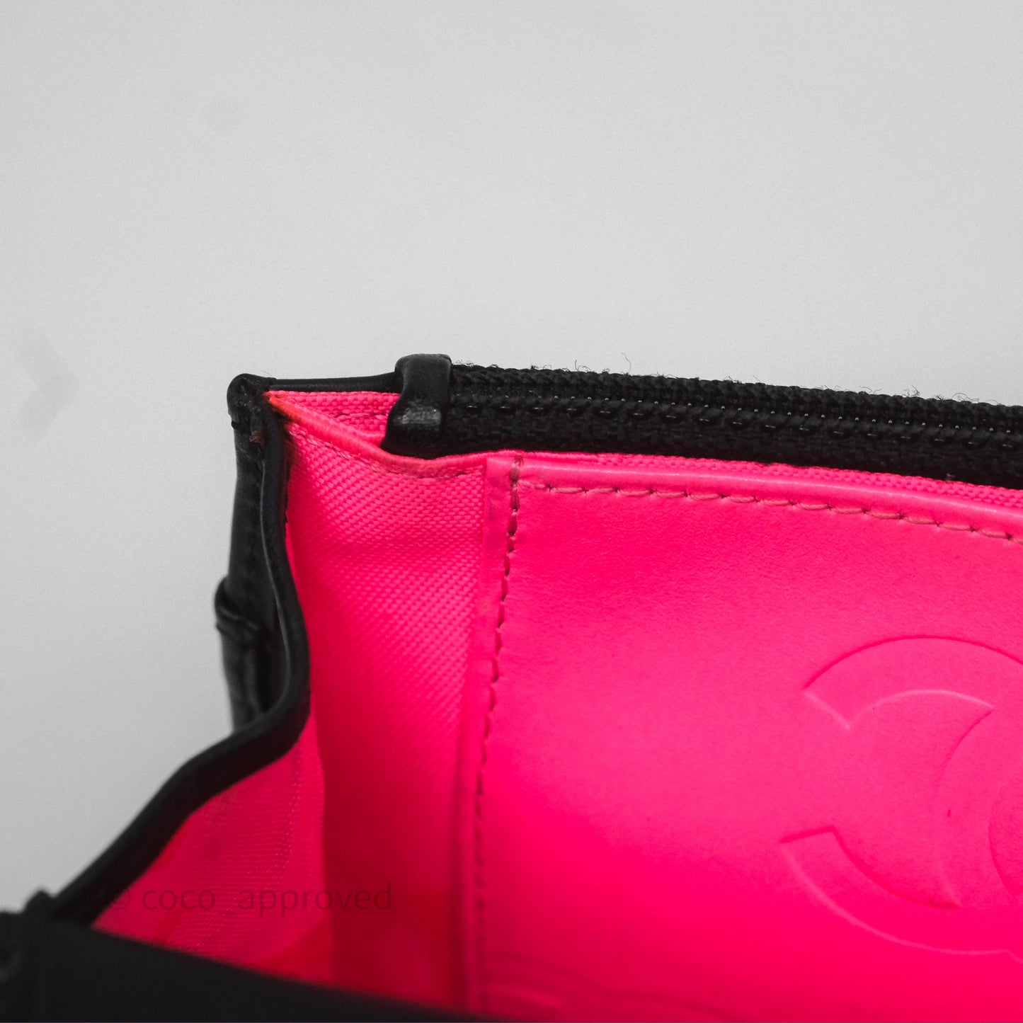 Chanel Quilted Wallet on Chain WOC Cambon Black Calfskin Silver Hardware