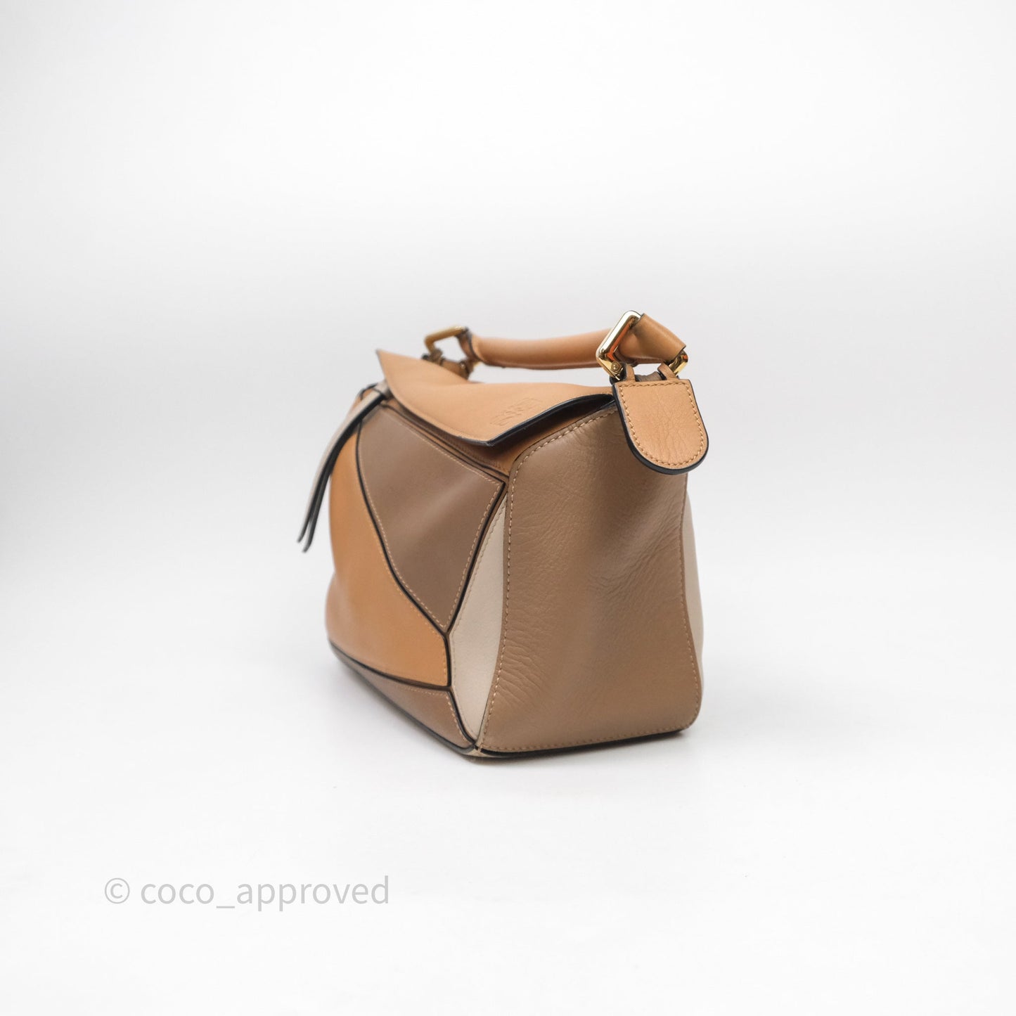 Loewe Small Puzzle Bag Warm Desert & Mink Two Tone Calfskin