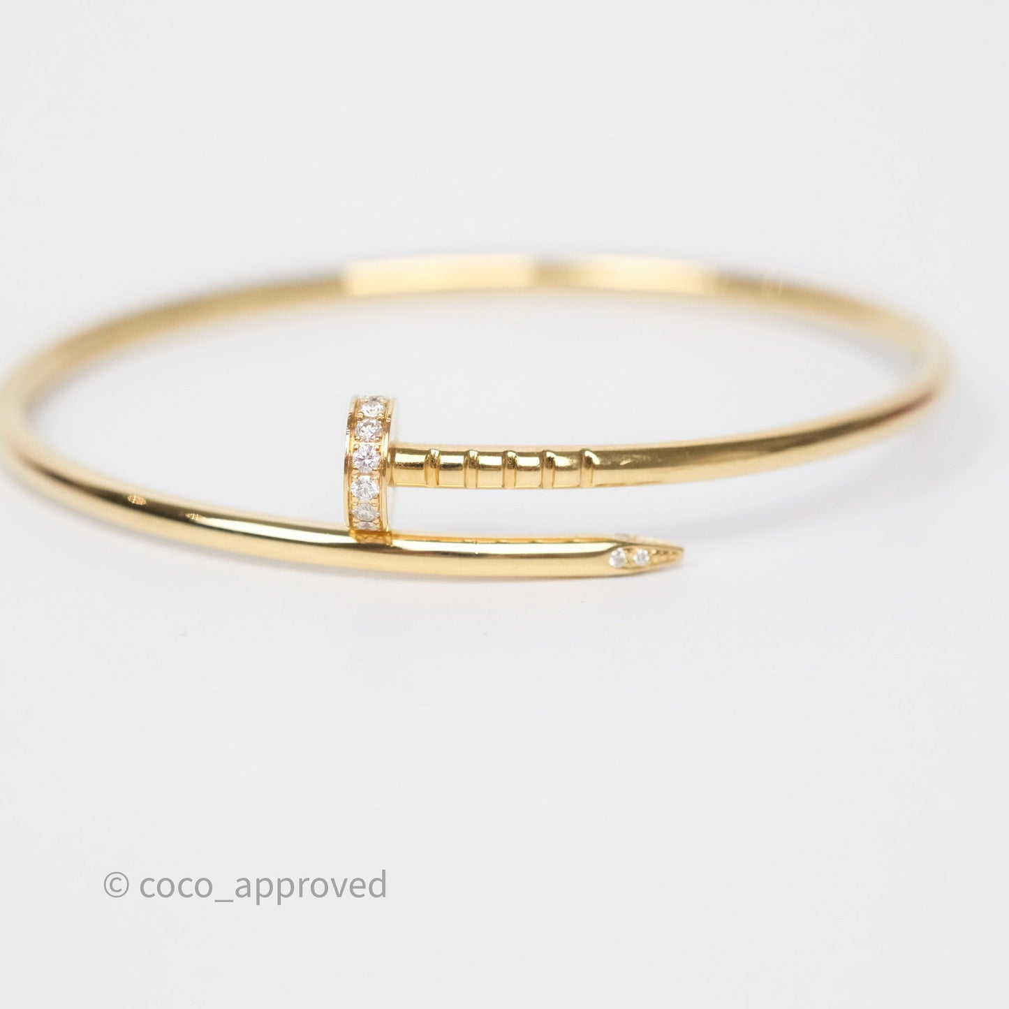 Cartier Small Juste Un Clou Bracelet 18K Yellow Gold Diamonds